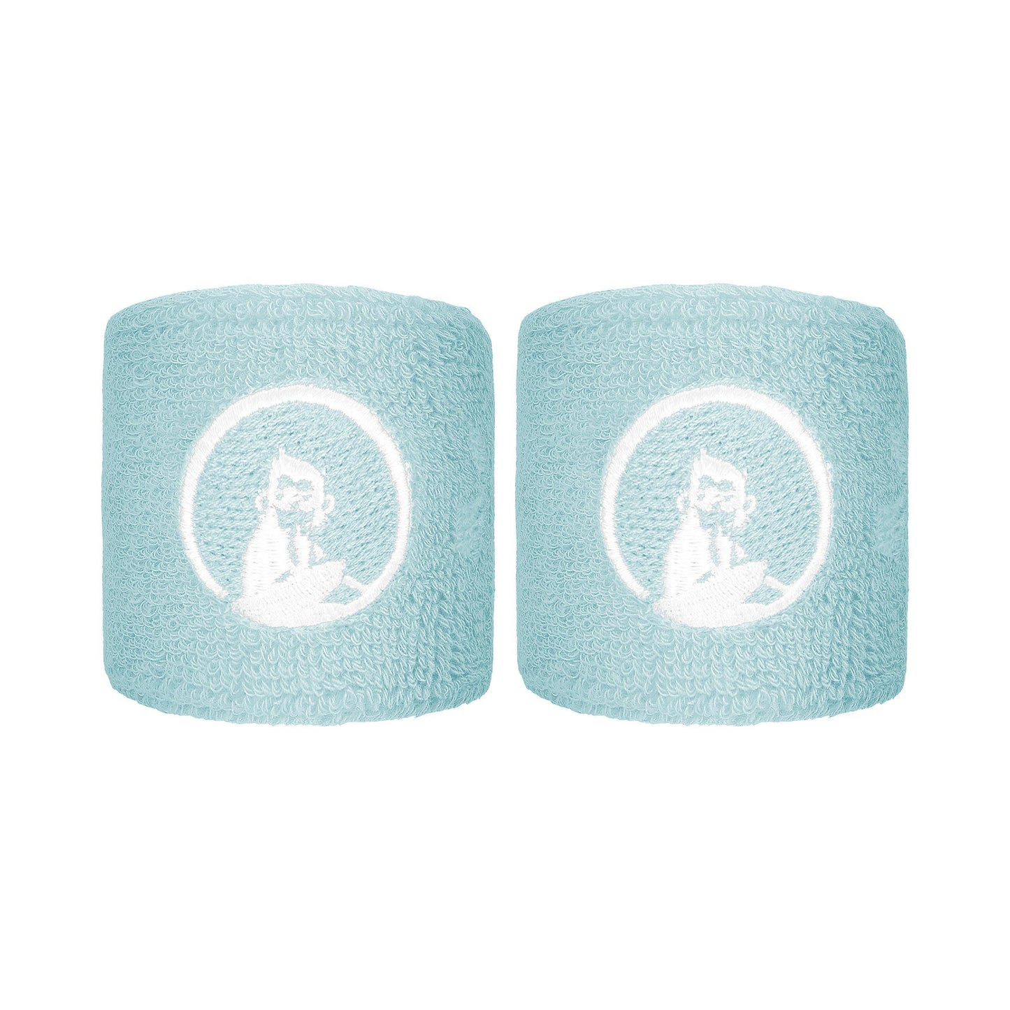Quiet Please Memories Faded Memories Polsino anti sudore Confezione da 2 Unisex - blu chiaro