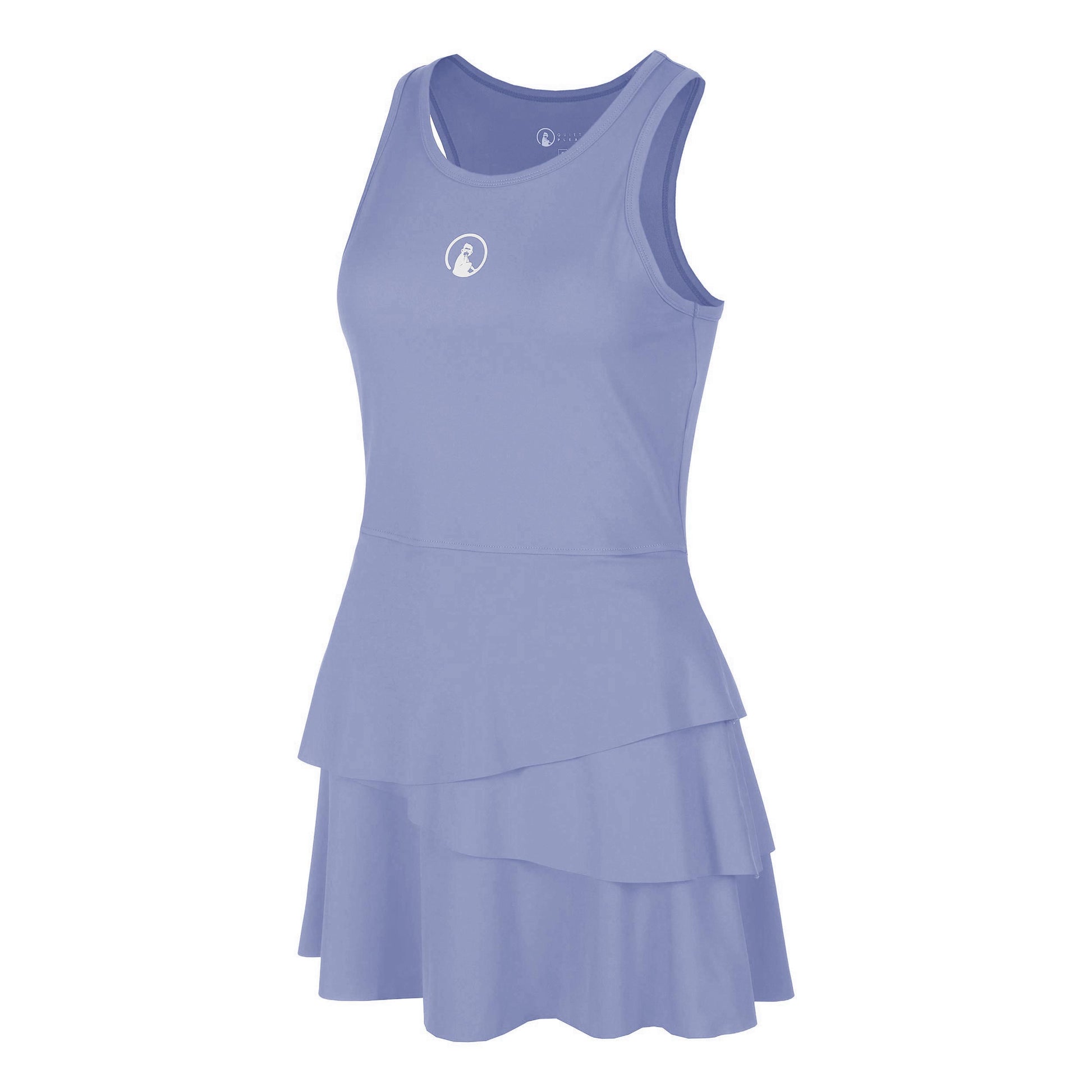 Quiet Please Glow Flounce Kleid Damen - blau, creme
