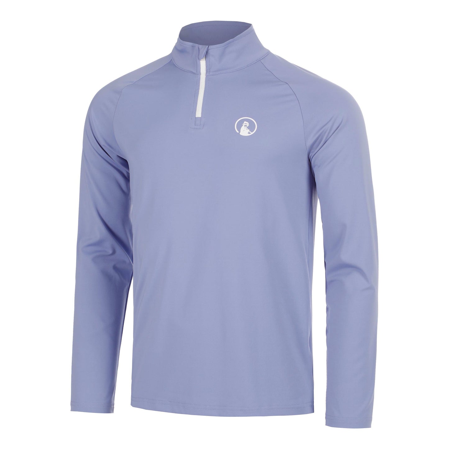 Quiet Please Glow Big Serve 1/4 Zip Longsleeve Herren - blau, creme