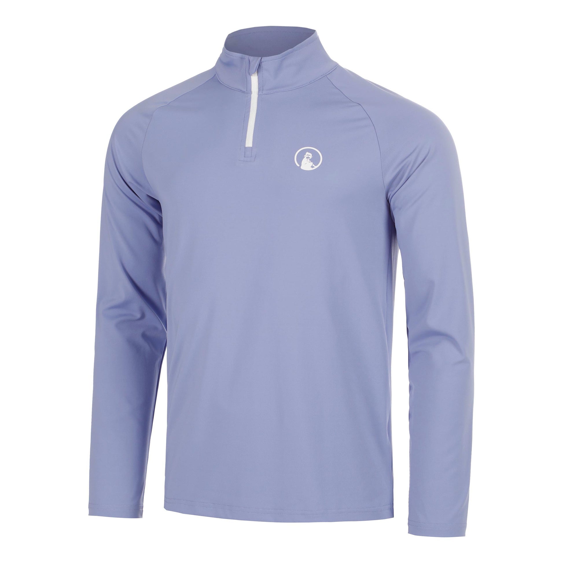 Quiet Please Glow Big Serve 1/4 Zip Longsleeve Herren - blau, creme