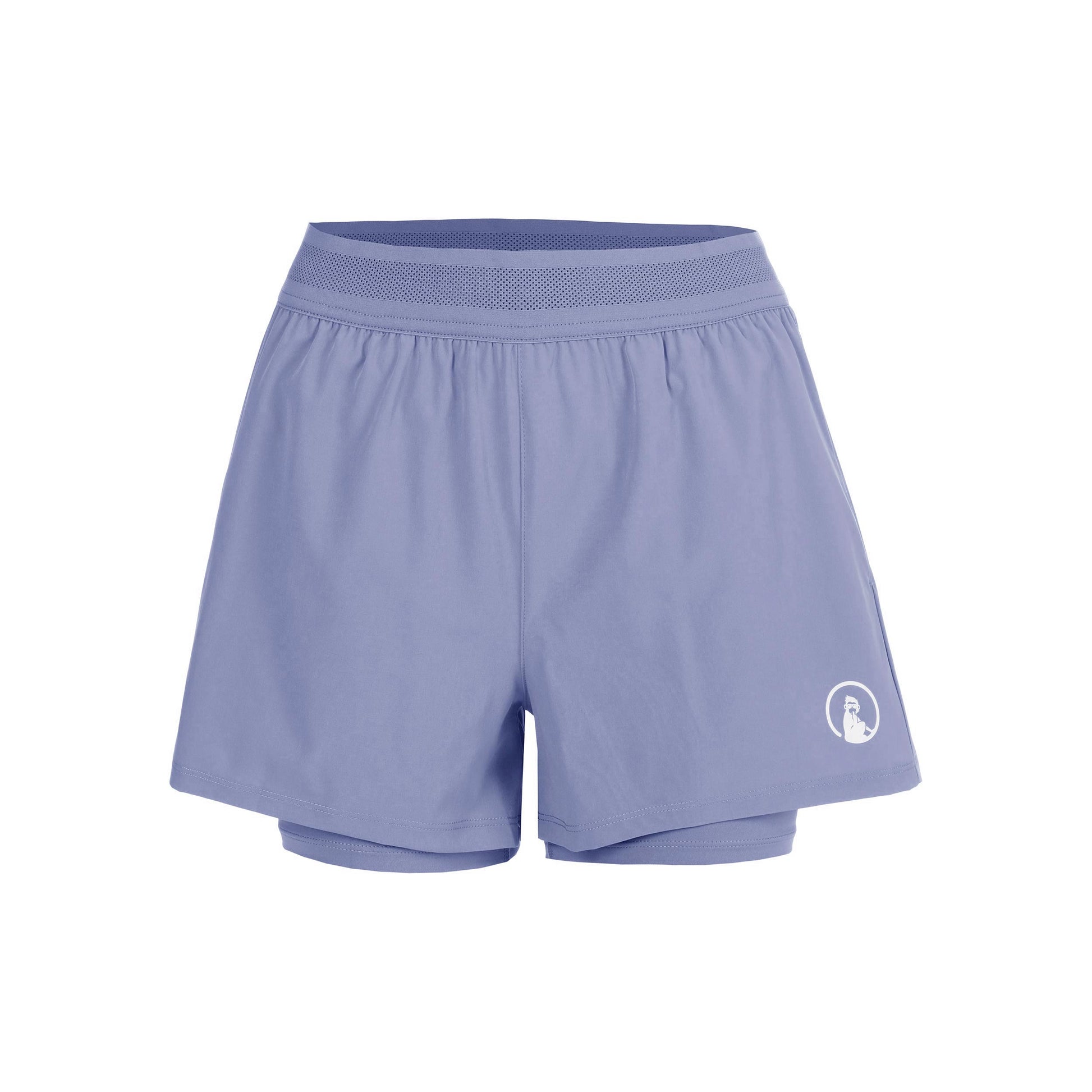 Quiet Please Glow Rematch 2In1 Shorts Damen - blau
