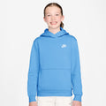 Club Fleece Felpa con cappuccio Bambini - blu chiaro, bianco