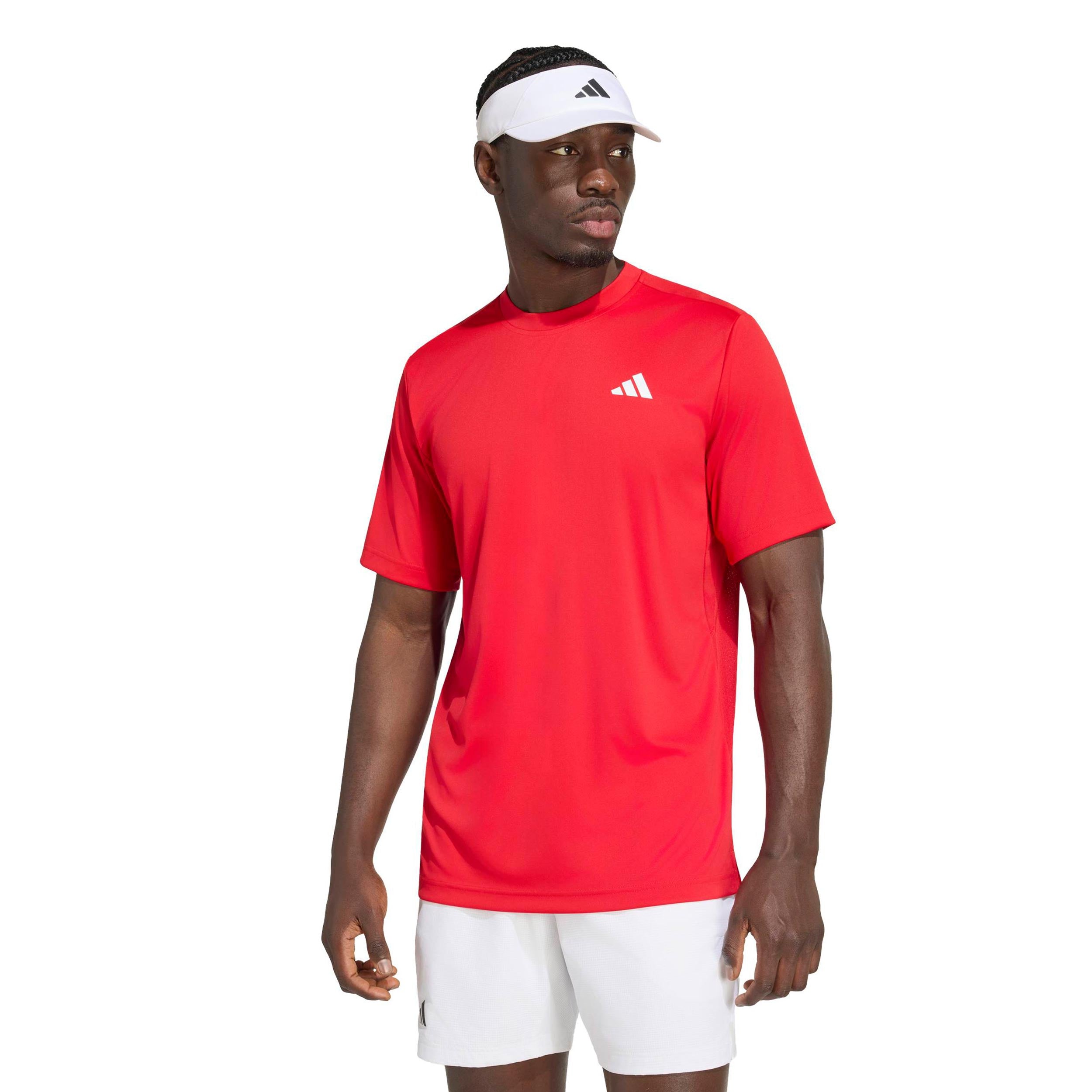 adidas Club T-shirt Hommes - rouge, blanc
