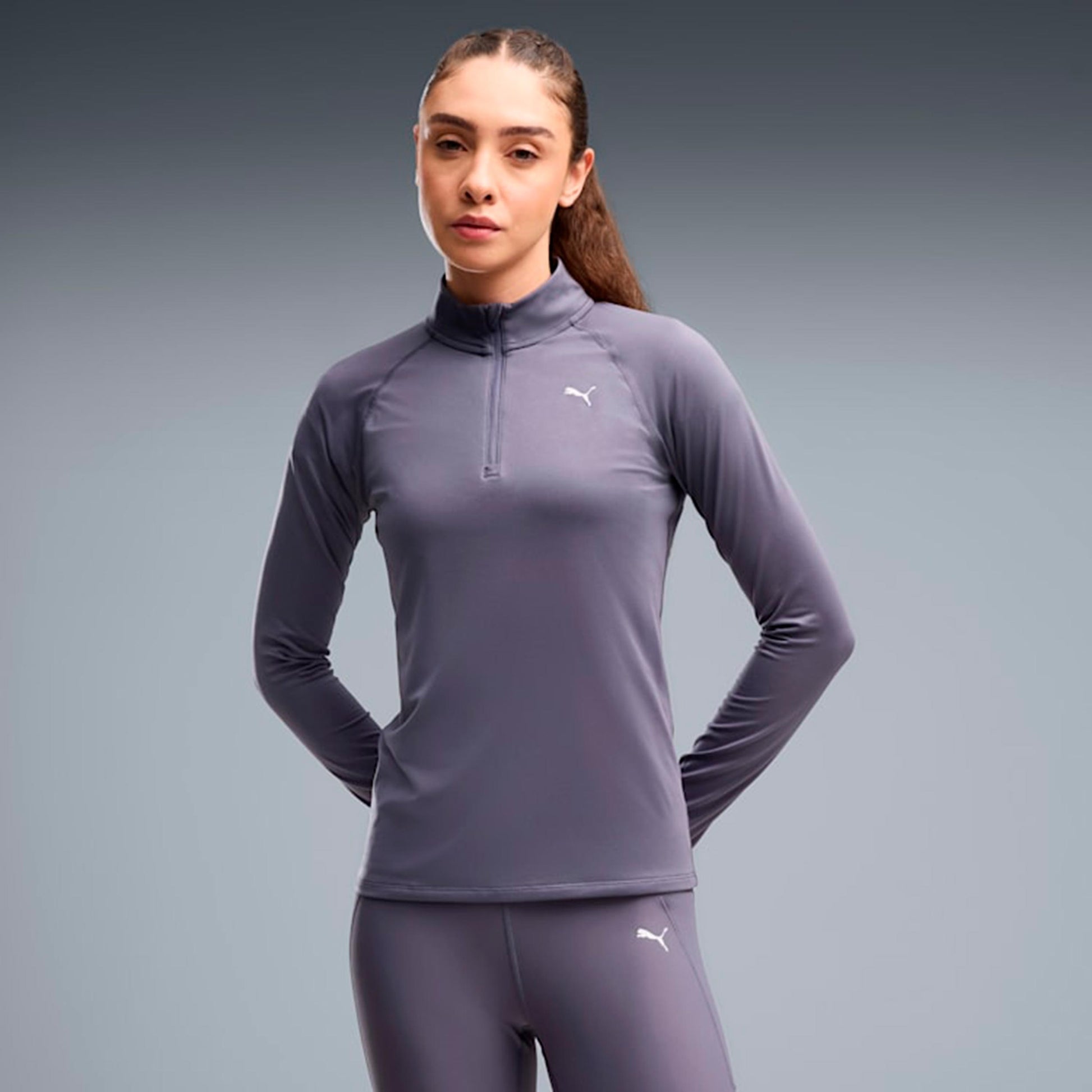 Puma Velocity Cloudspun 1/4 Zip  Camicia da corsa Donna - grigio