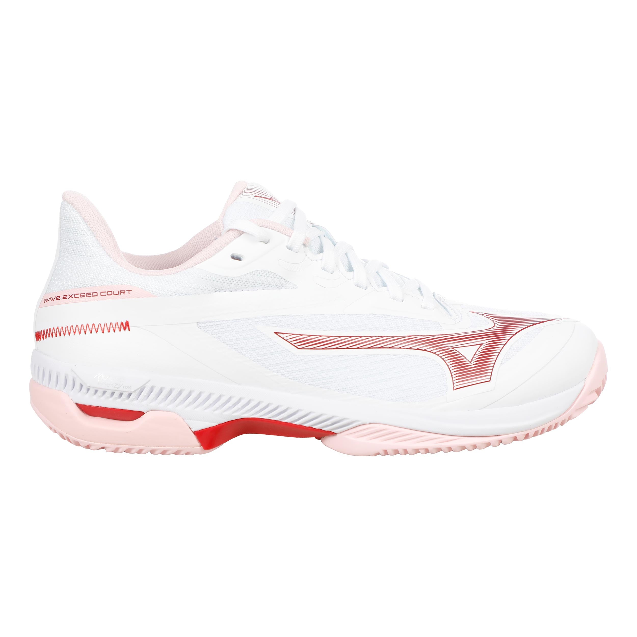 Mizuno Wave Exceed Court Sandplatzschuh Damen - weiß, berry
