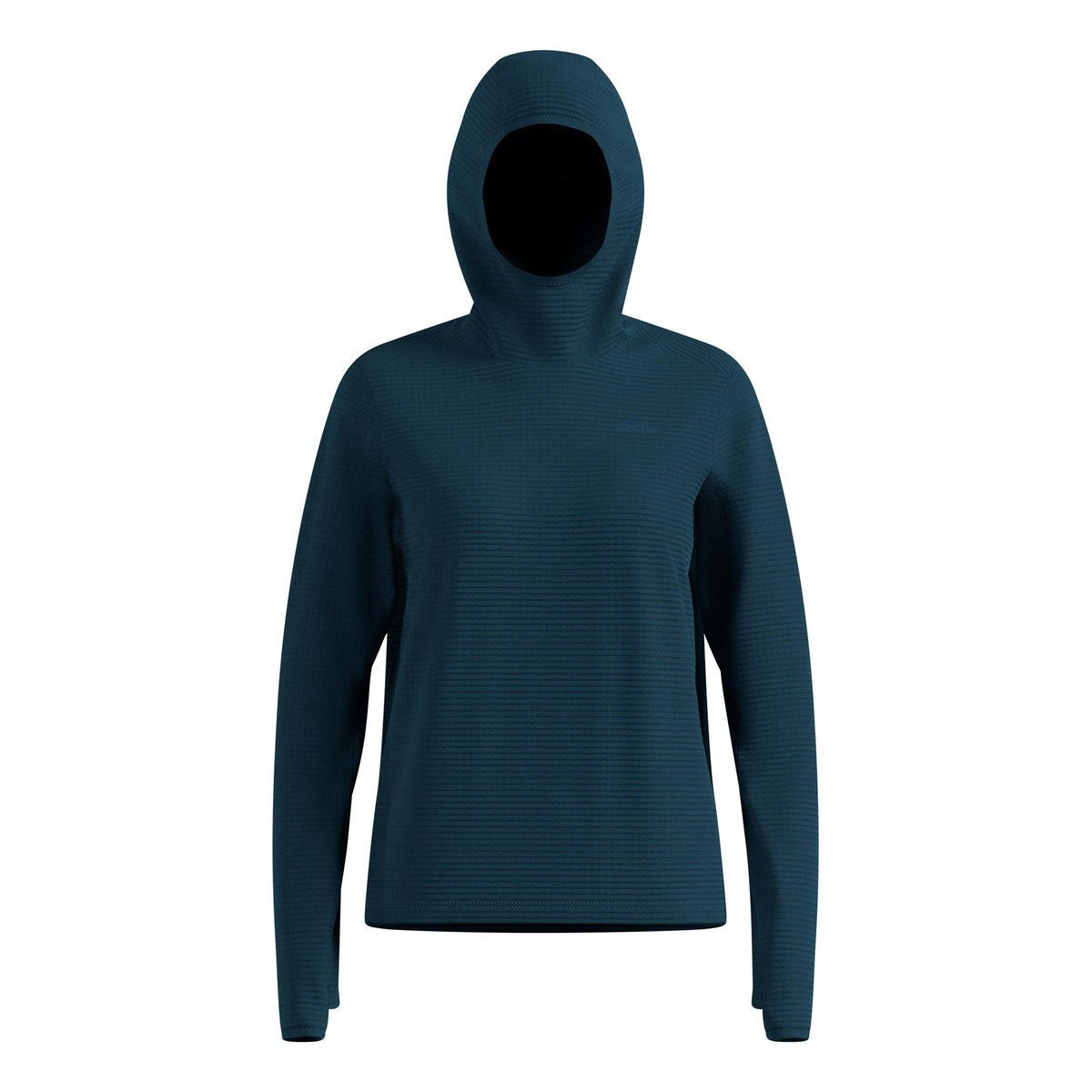 Odlo Essential Thermal Midlayer  Felpa con cappuccio Donna - color petrolio