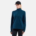 Essential Thermal Midlayer 1/2 Zip Laufshirt Damen - petrol