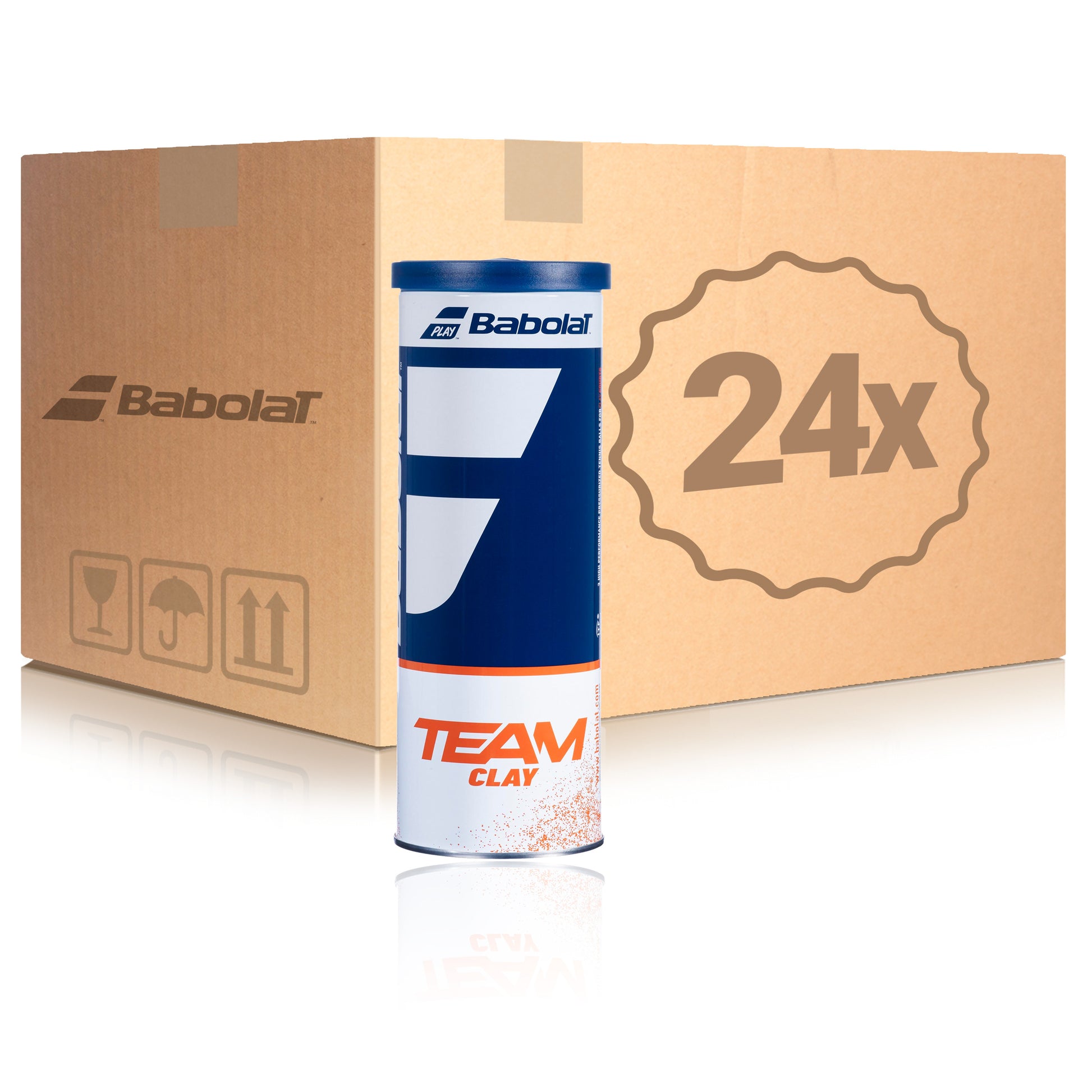 Babolat 24 Tubes de 3 Team Clay X 3 En carton
