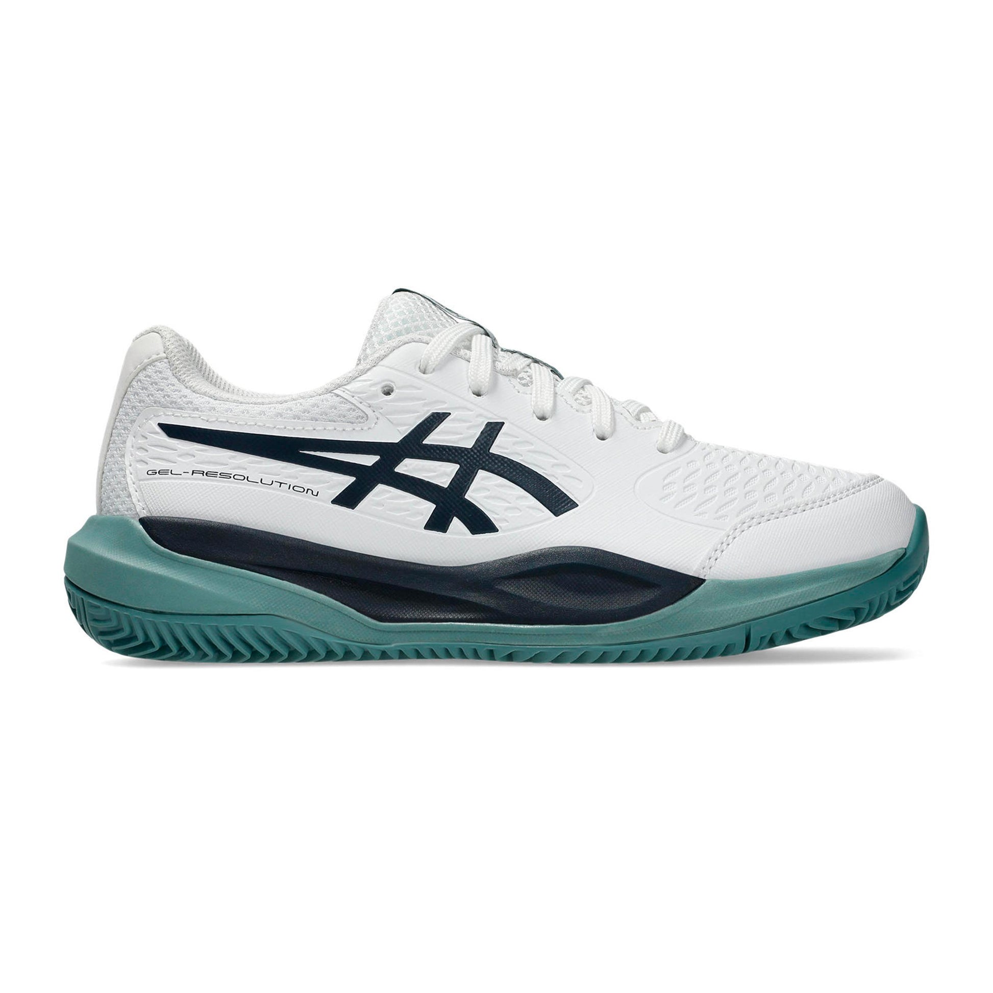 ASICS Gel-Resolution X GS Sandplatzschuh Kinder - weiß, petrol