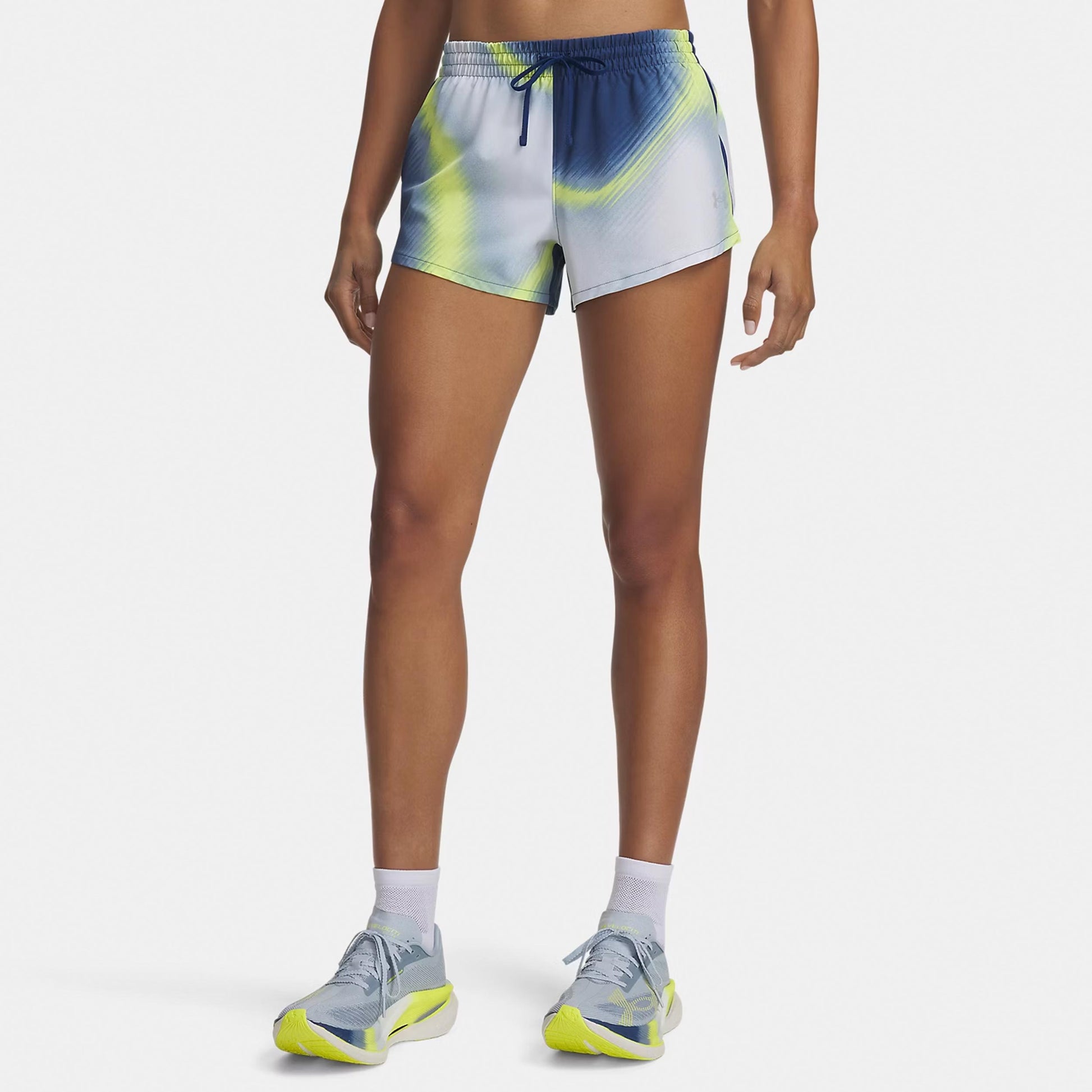 Under Armour Velociti Pro 3in  Laufshorts Damen - blau, mehrfarbig