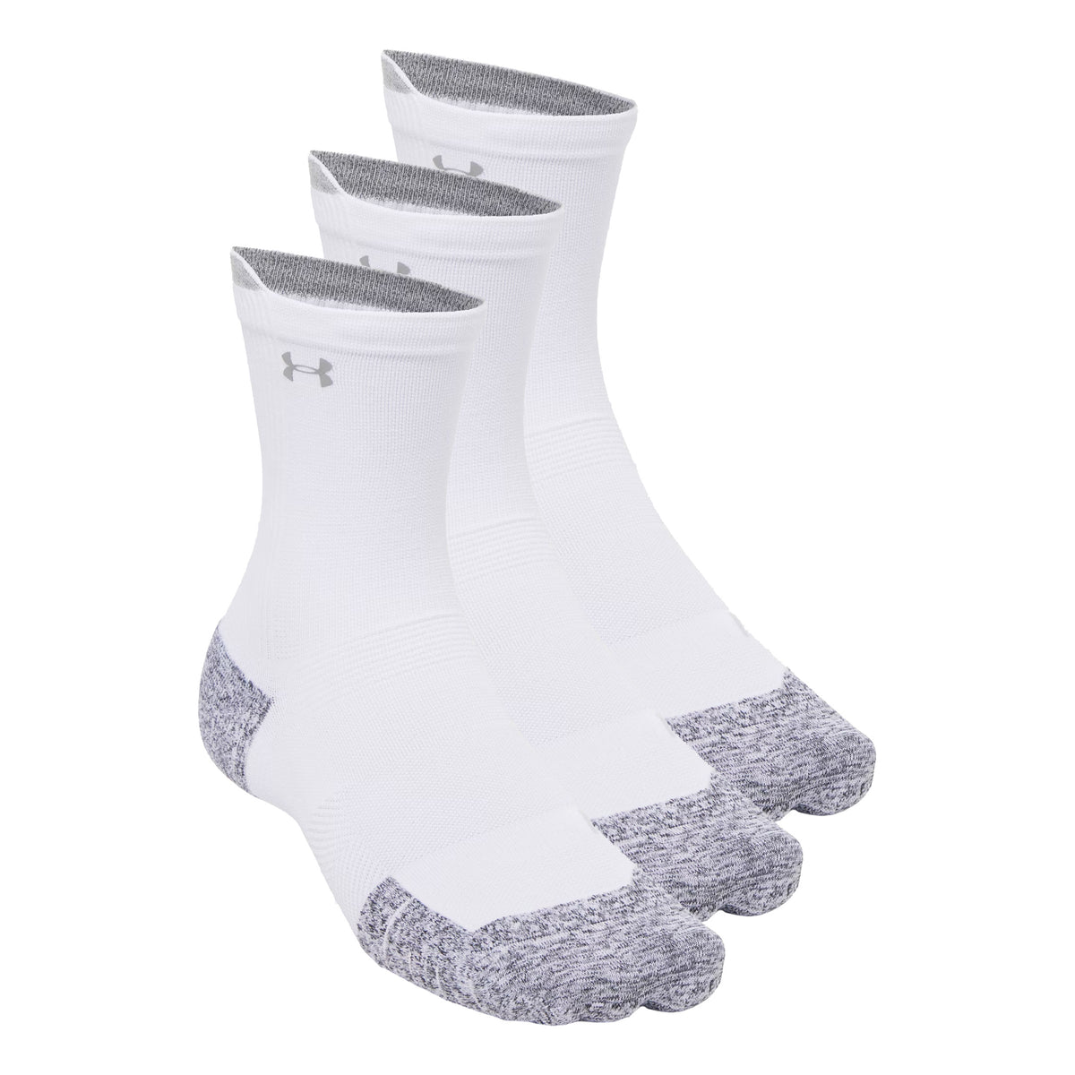 Under Armour Velociti Run Cush Crew 3pack Chaussettes de running Unisex - blanc, blanc