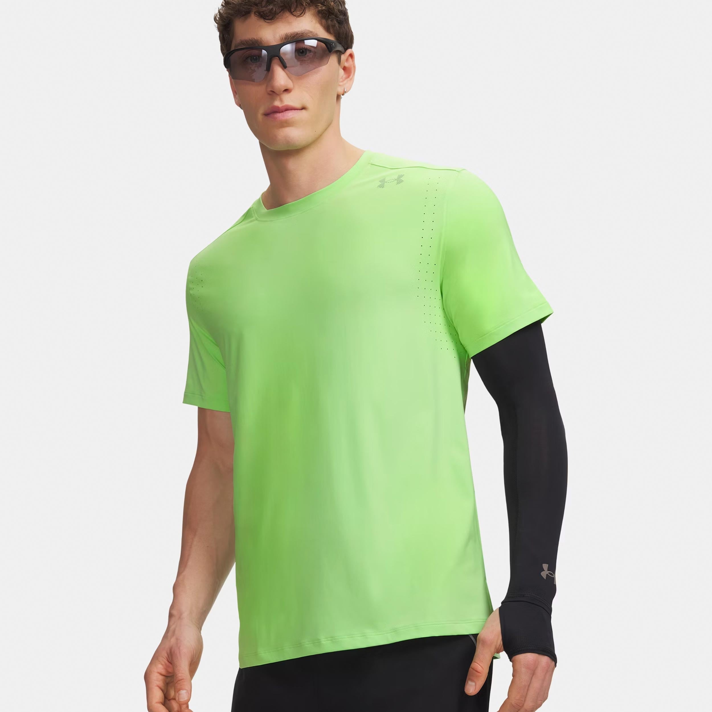 Under Armour Velociti Pro  Camicia da corsa Uomini - verde neon, argento