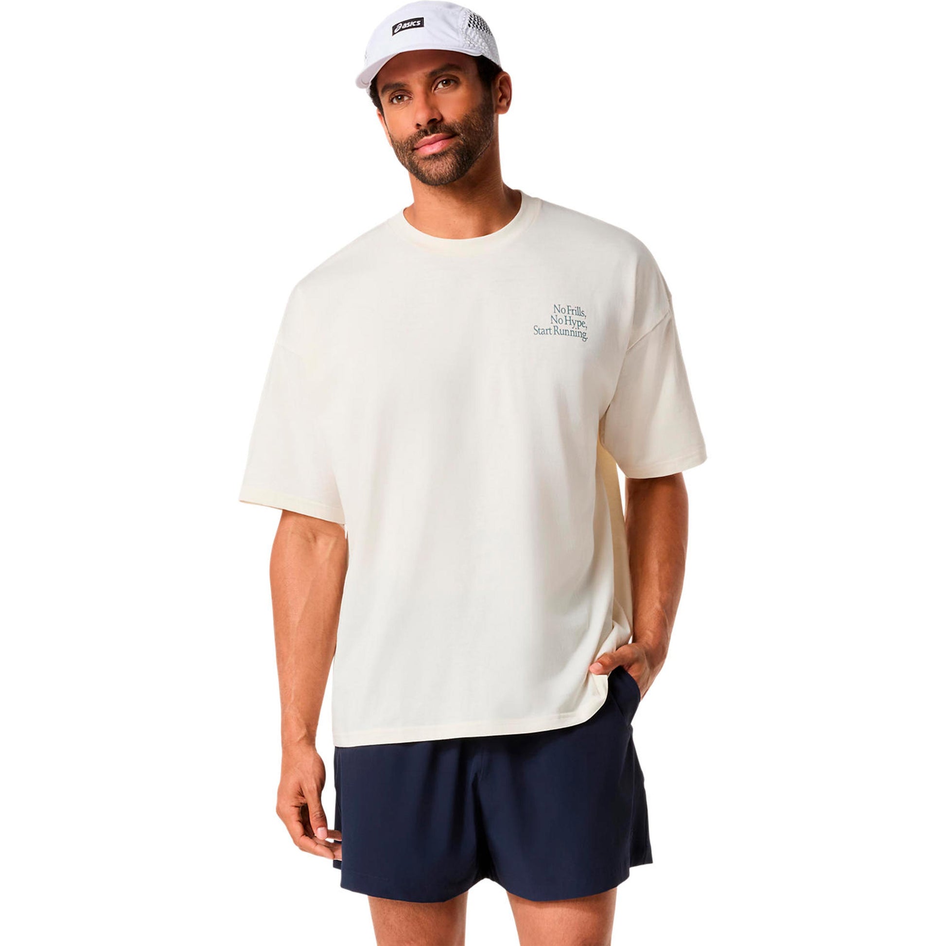 ASICS Runner Message Graphic Relaxed  Camicia da corsa Uomini - crema