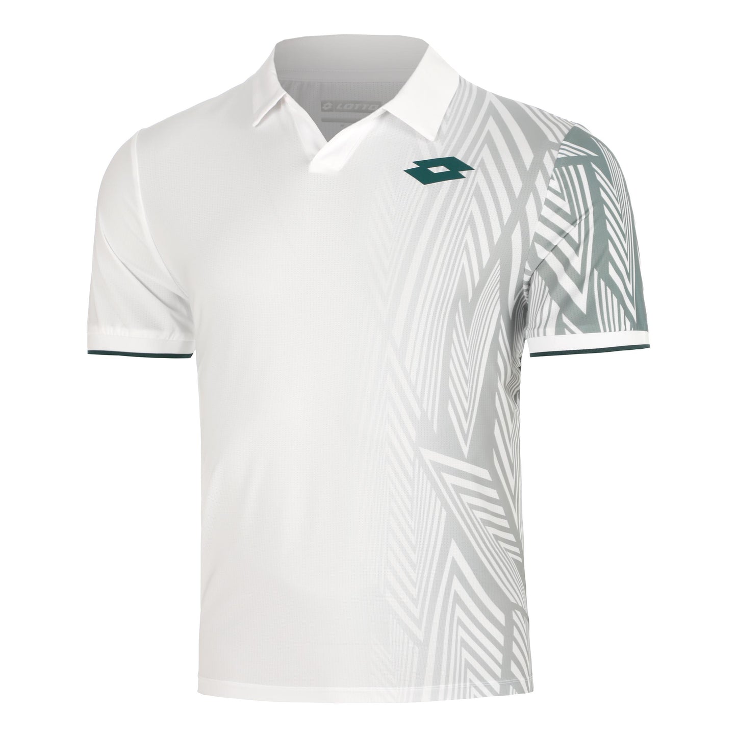 Lotto Tech VI Polo Hommes - blanc, bleu petrol