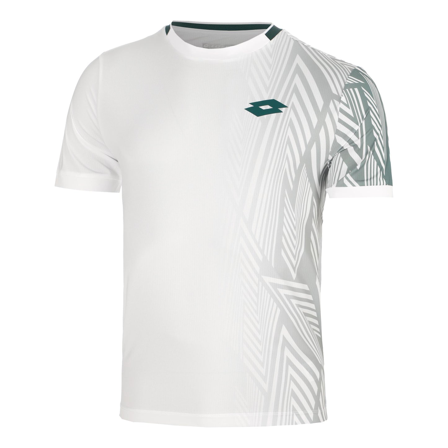 Lotto Tech VI T-shirt Hommes - blanc, bleu petrol