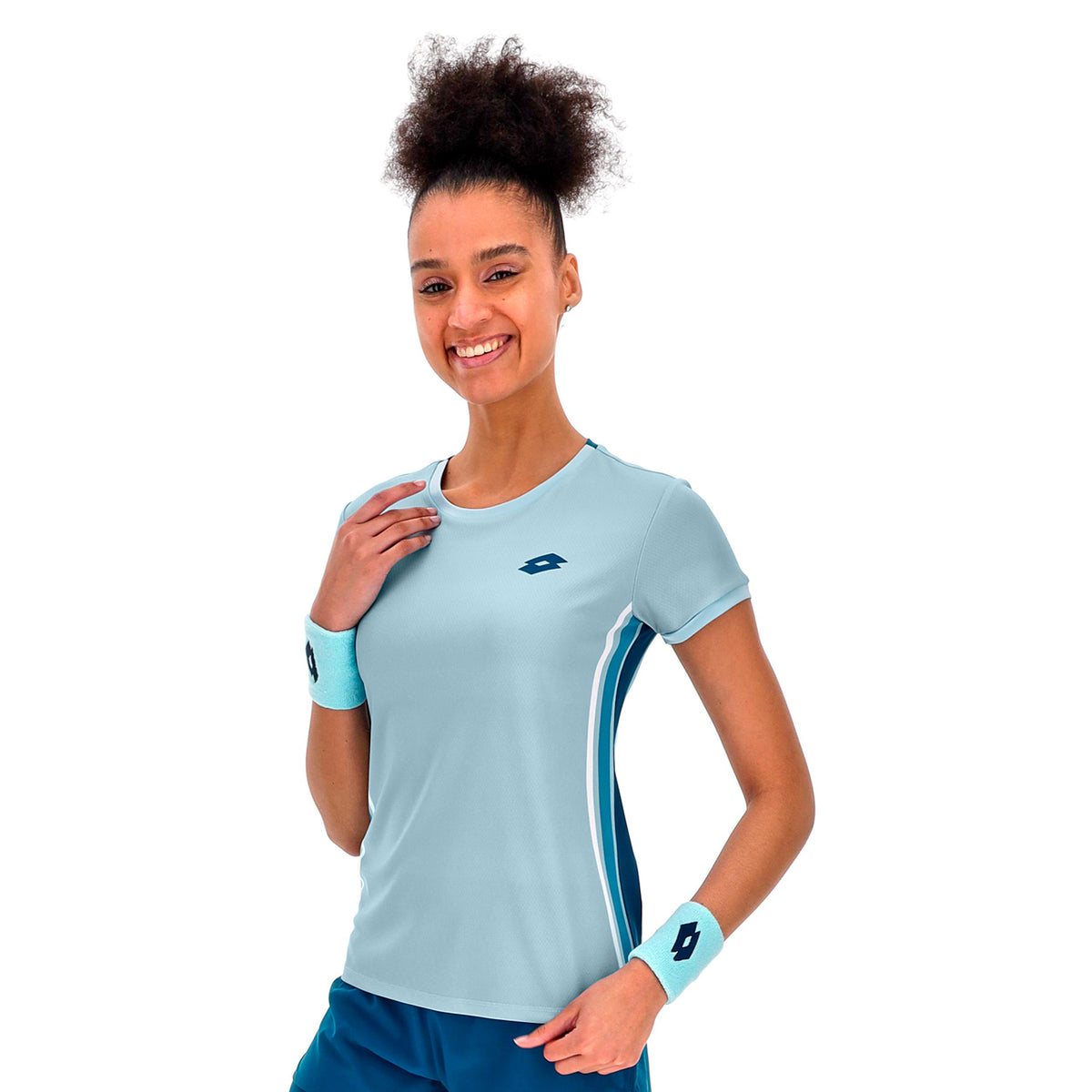 Lotto Tech VI T-Shirt Damen - hellblau, weiß