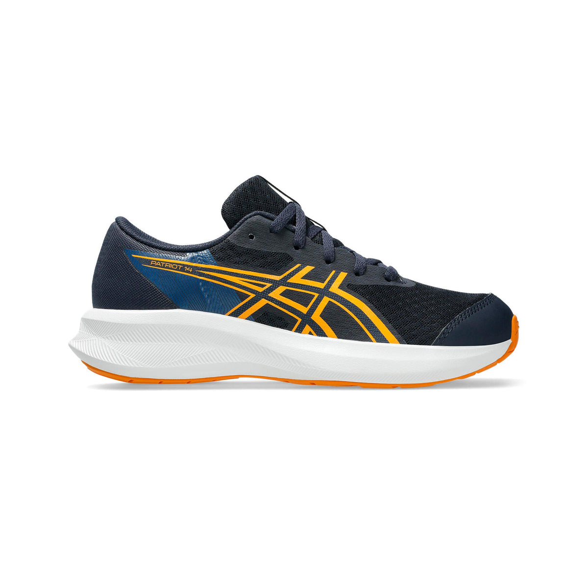 ASICS Patriot 14 GS Chaussure de running sans stabilisateurs Enfants - bleu foncé, jaune