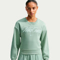 Court Fleece Crew Felpa Donna - grigio-verde, verde