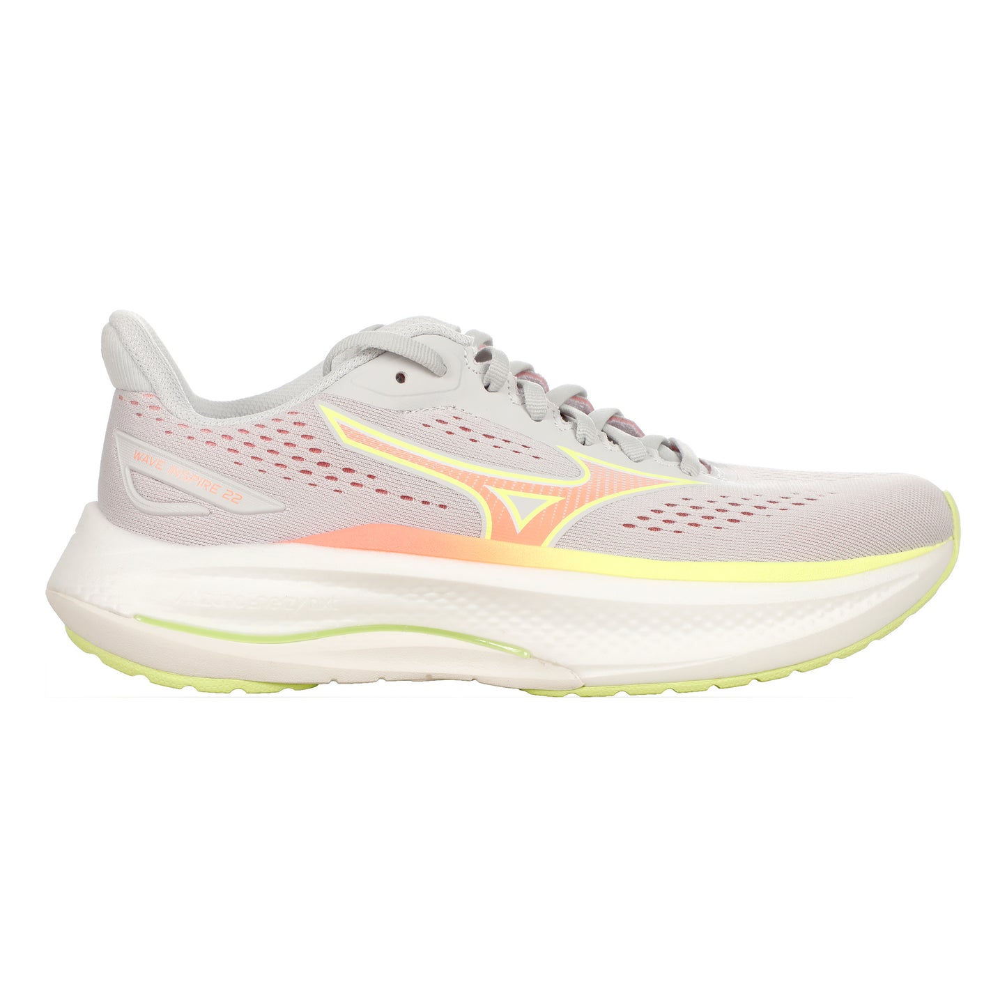 Mizuno Wave Inspire 22  Scarpa stabile Donna - grigio chiaro, giallo neon
