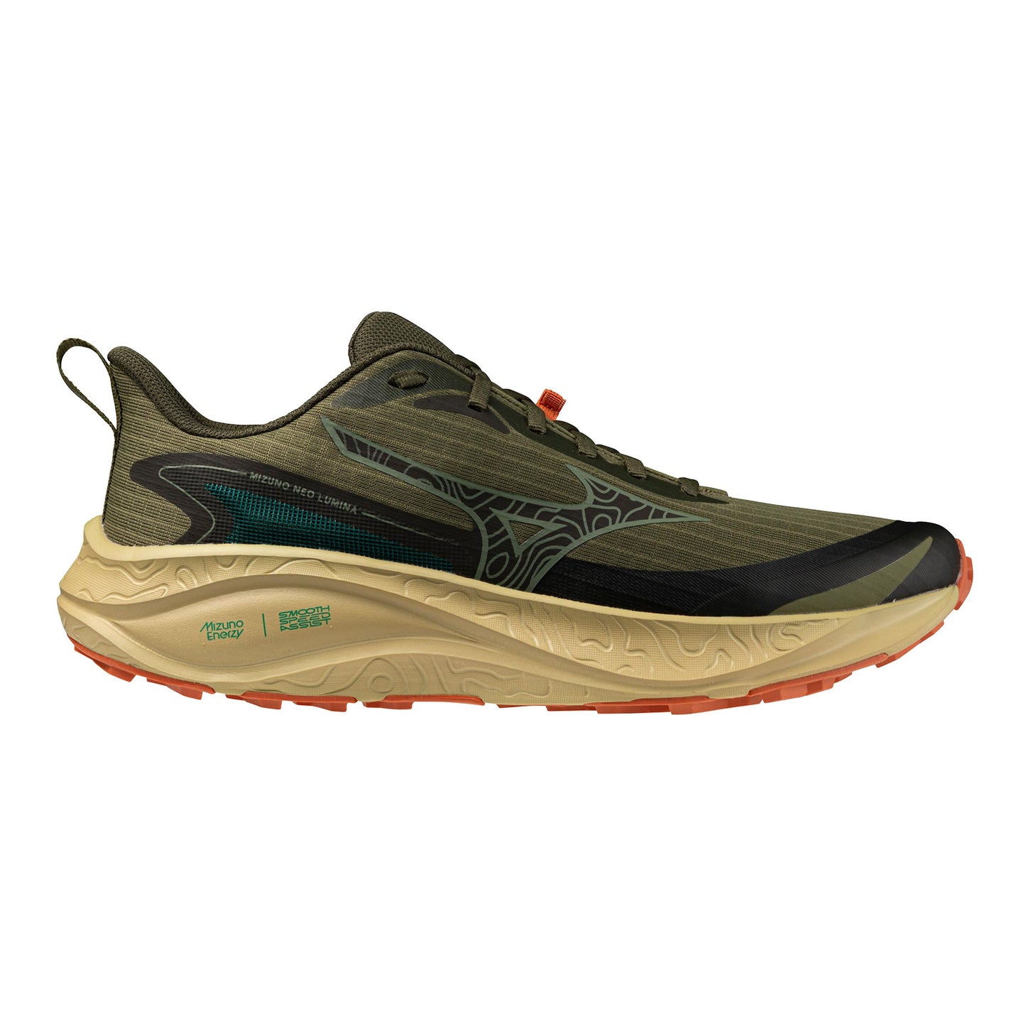 Mizuno Neo Lumina  Trailschuh Herren - oliv, orange