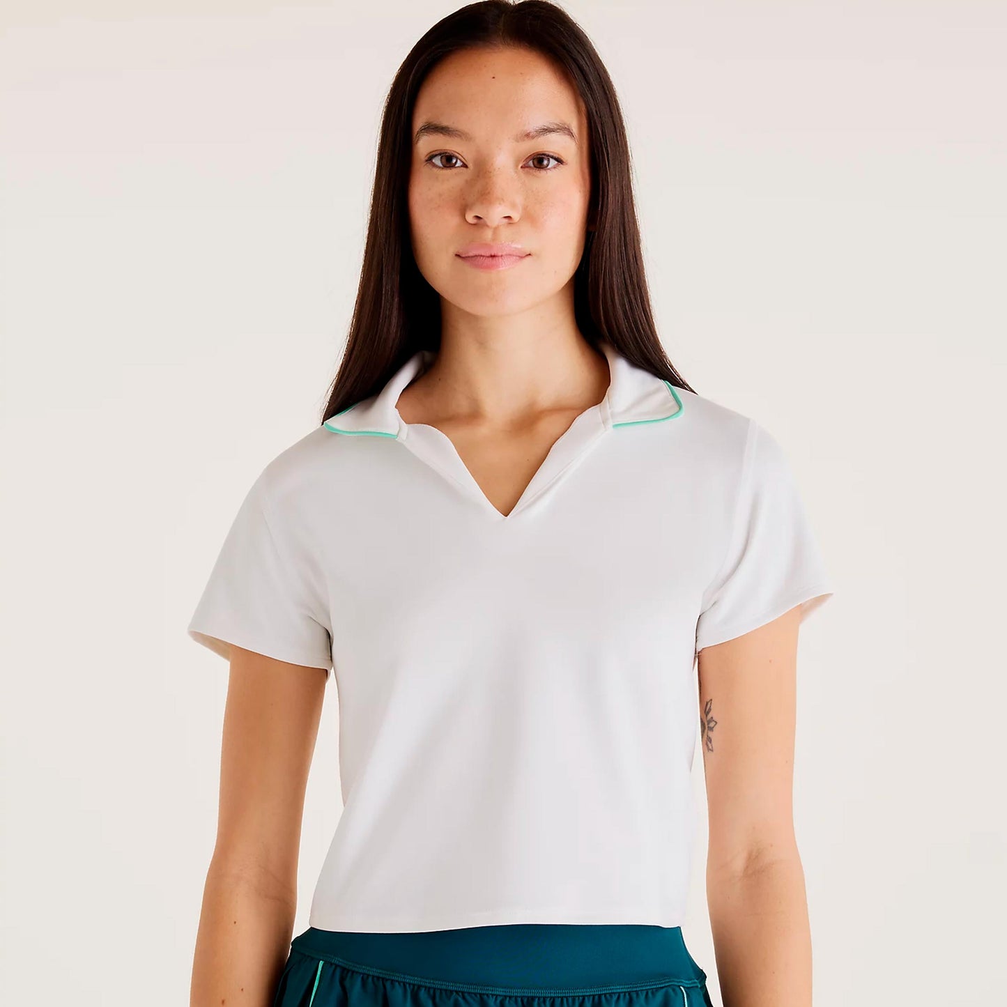 New Balance Tournament Maglietta Donna-bianco, verde