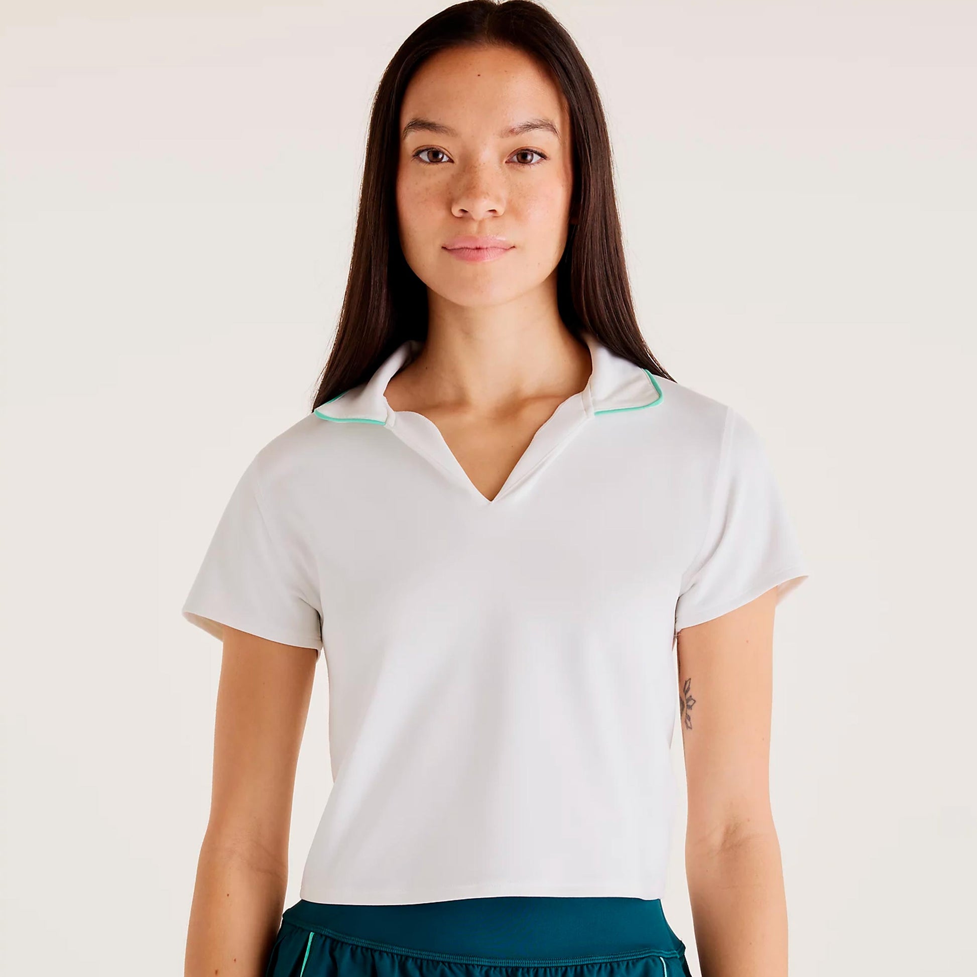 New Balance Tournament Maglietta Donna-bianco, verde