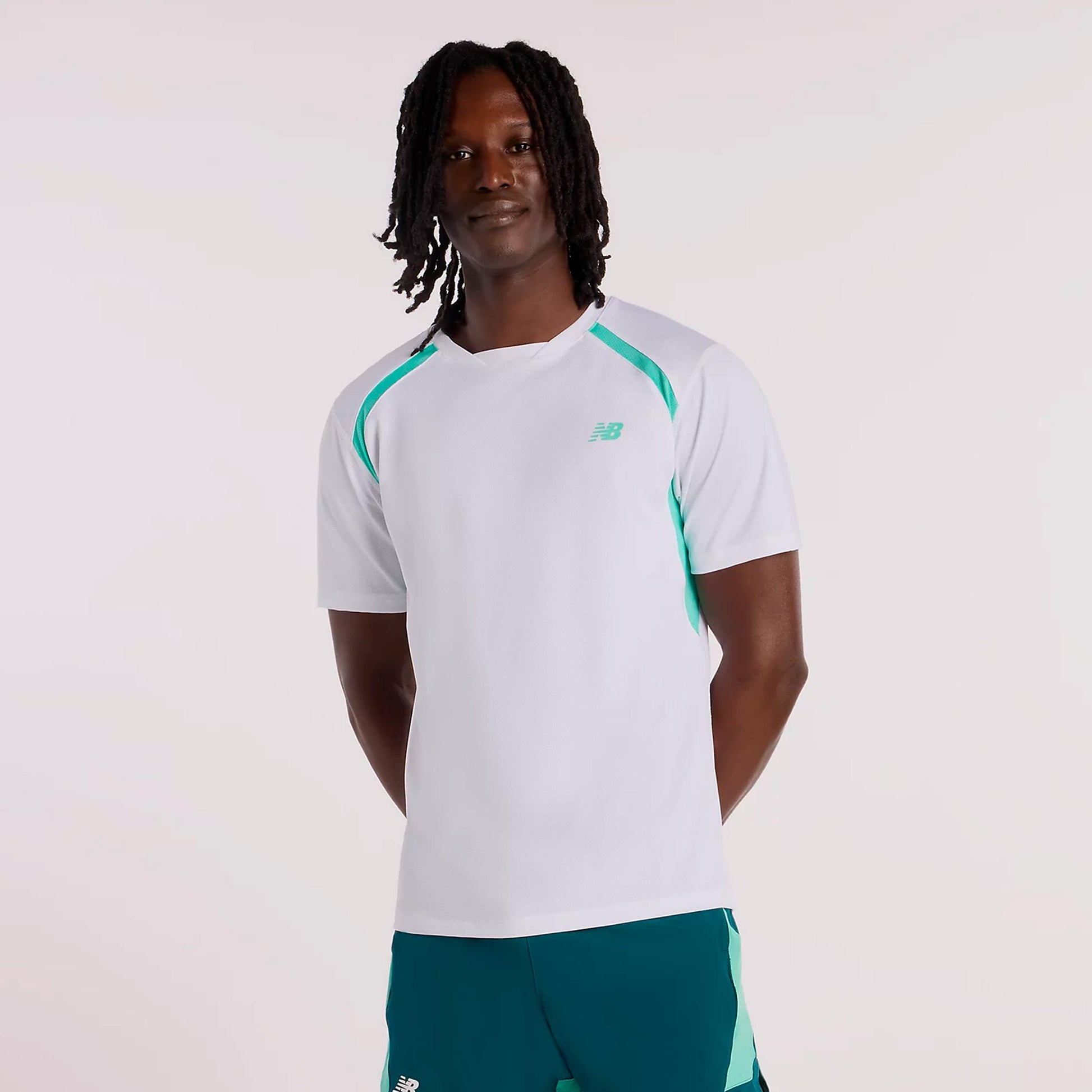 New Balance Tournament Novelty T-shirt Hommes-blanc, vert