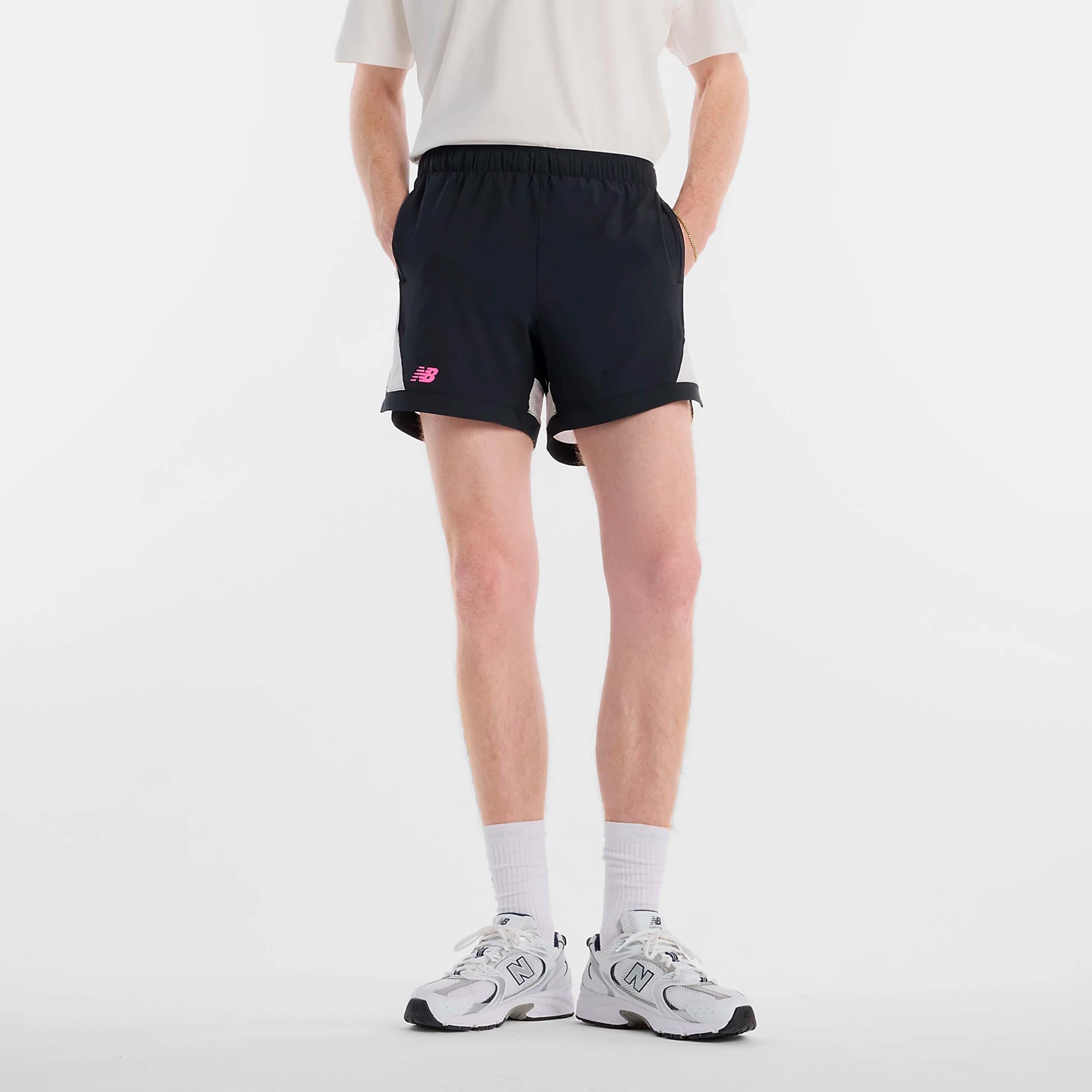 New Balance Tournament Novelty Shorts Hommes-noir, blanc
