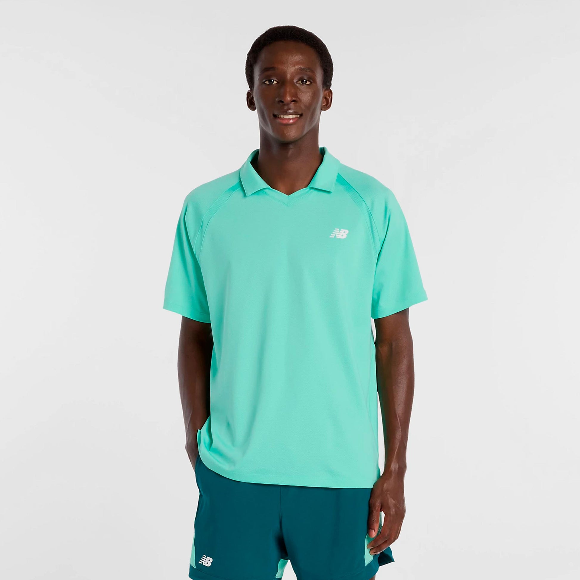 New Balance Tournament Maglietta Uomini-mint, bianco