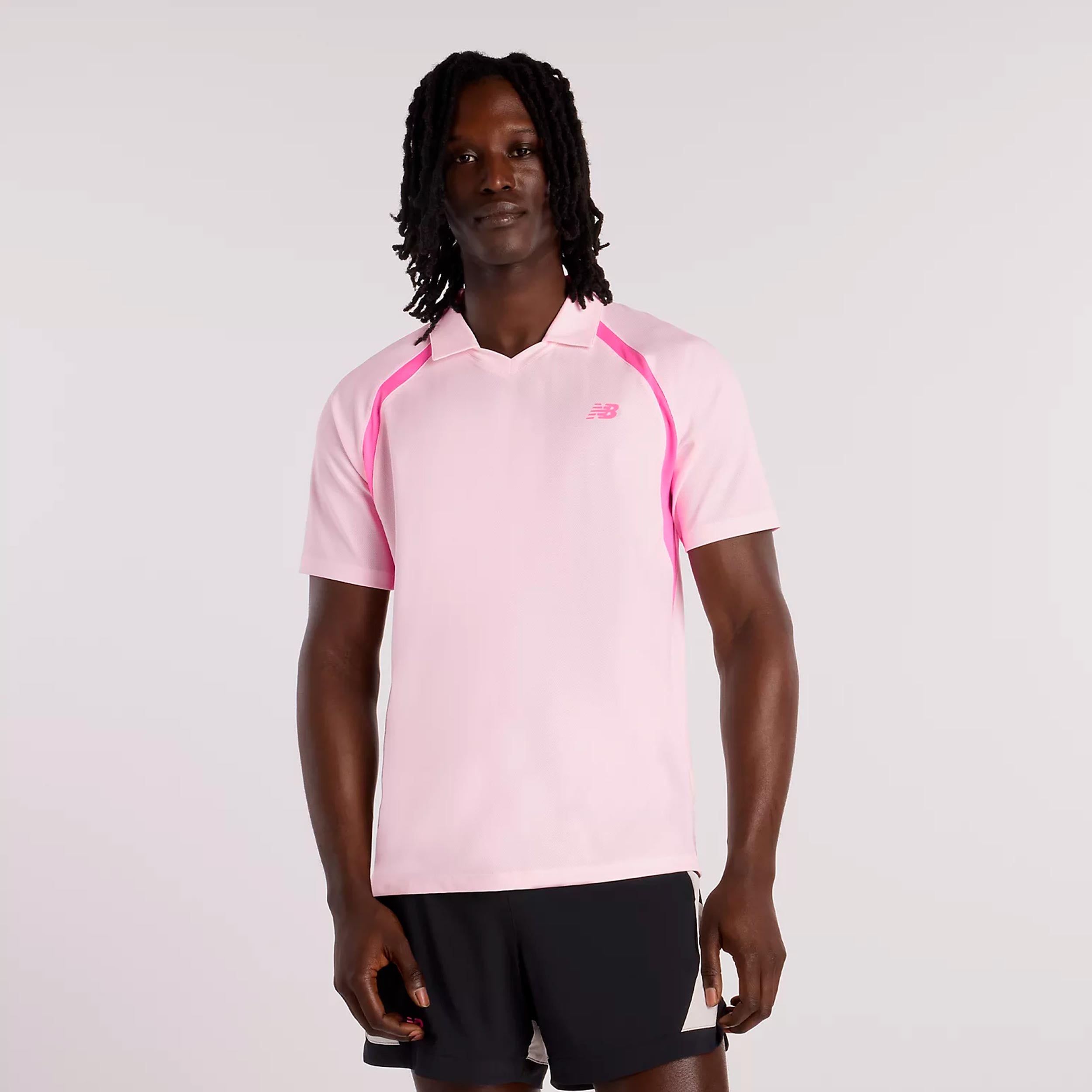 New Balance Tournament Maglietta Uomini-rosa, bianco