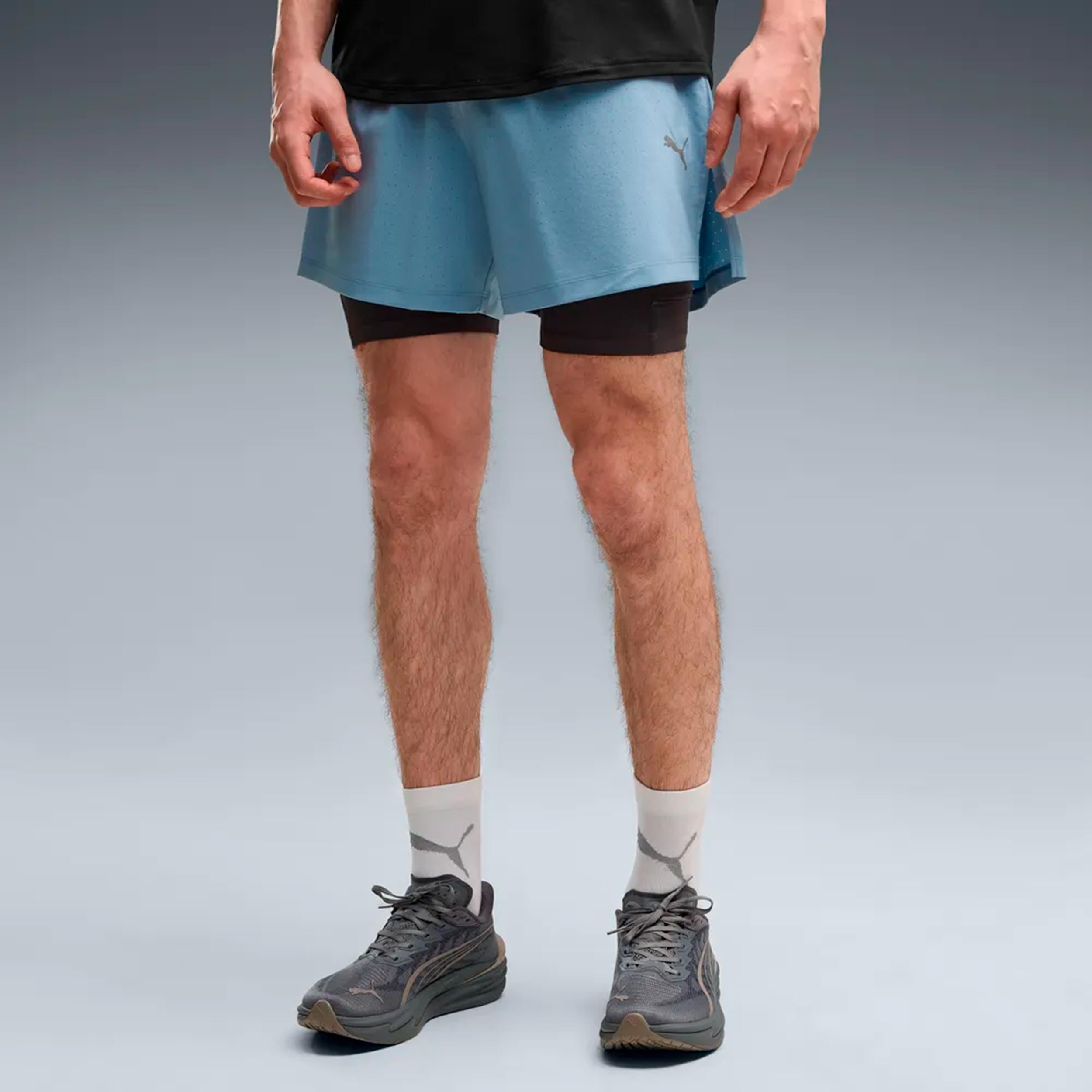 Puma Dreamrun DryCell 2in1 5in  Pantaloncini da corsa Uomini - blu