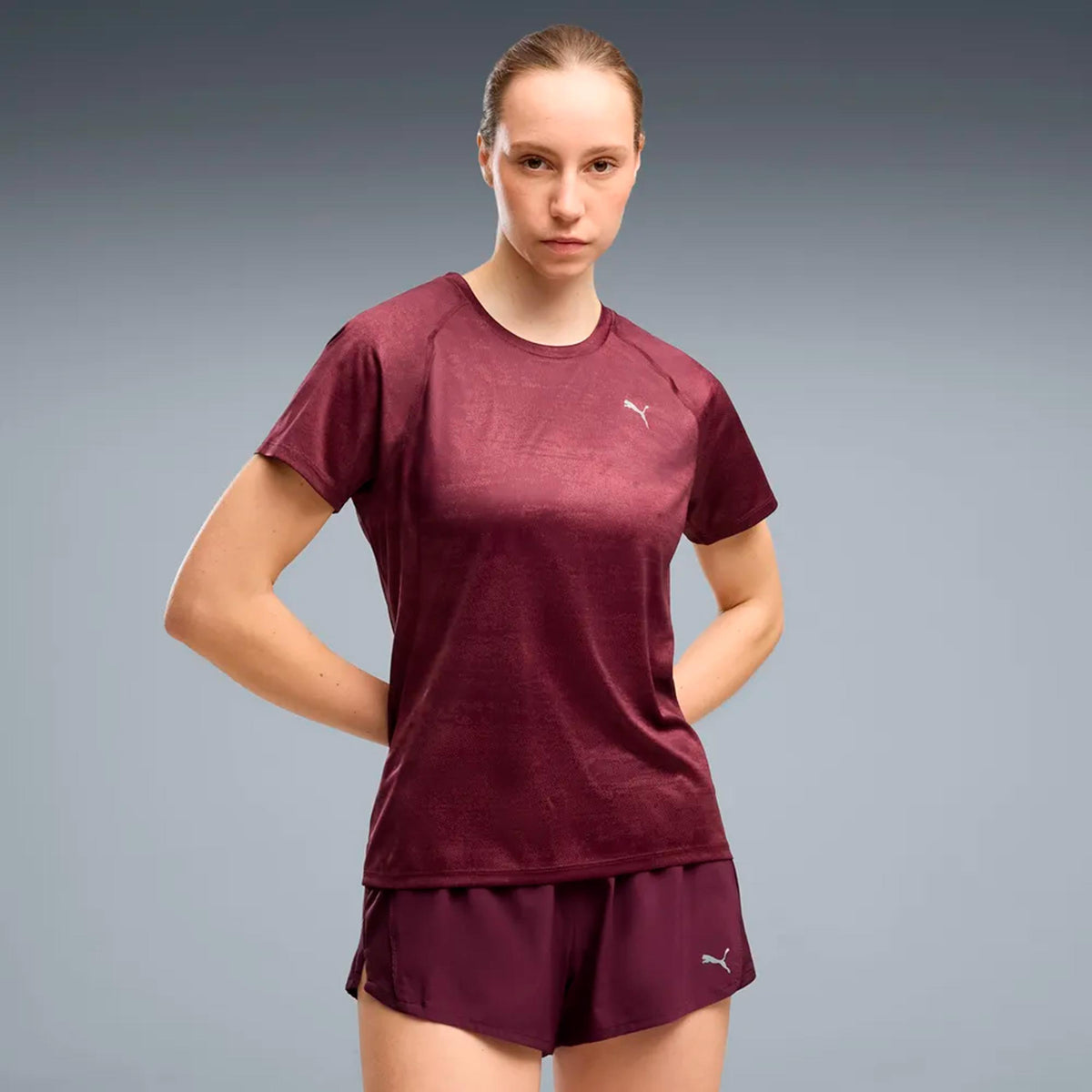 Puma Velocity AOP  Camicia da corsa Donna - rosso scuro
