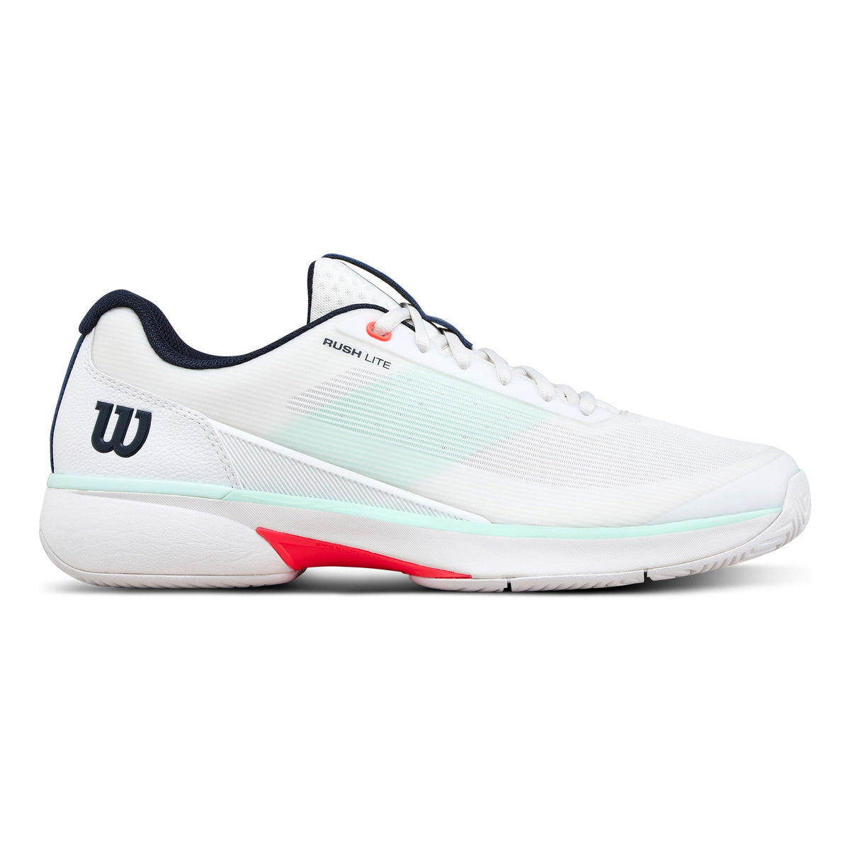 Wilson Rush Lite 5 Allcourtschuh Herren-weiß, türkis