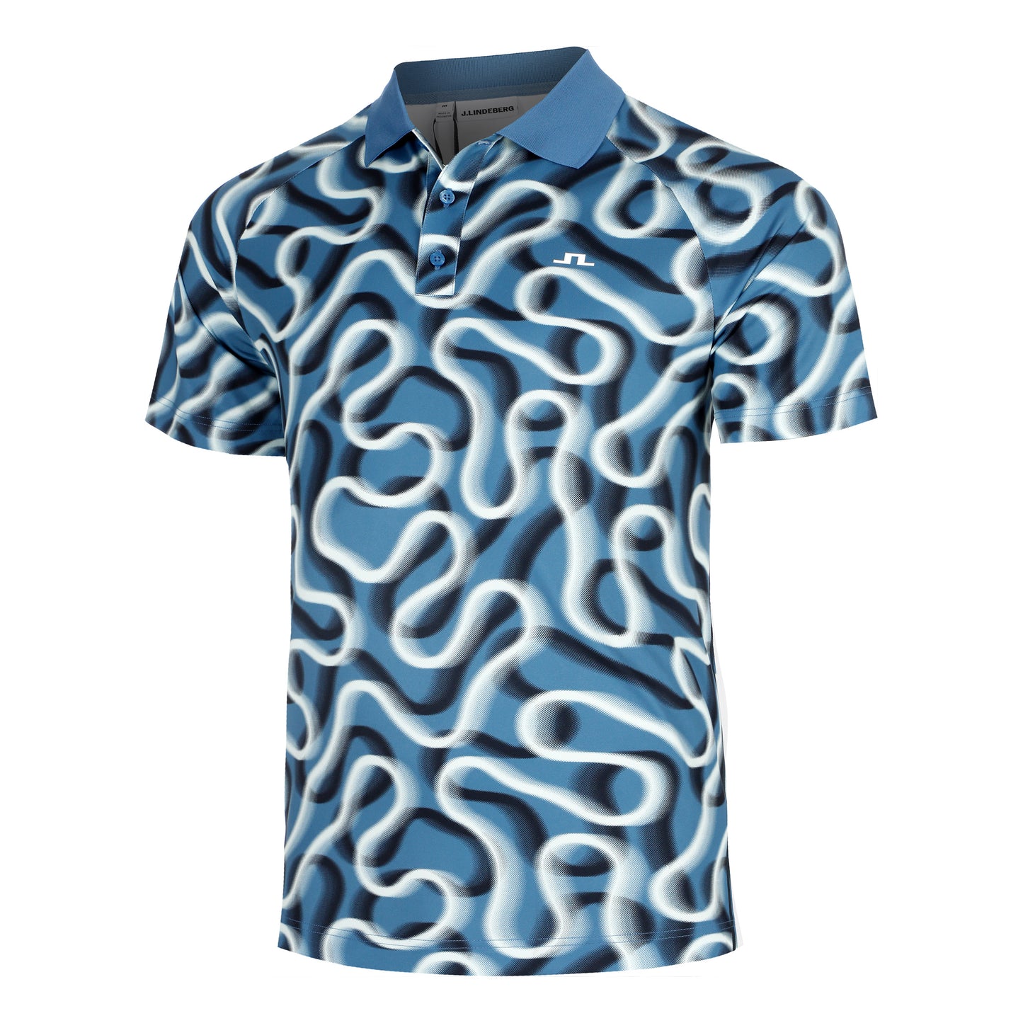 JLindeberg Paul Print  Polo Herren-blau