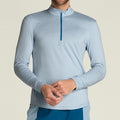 Everyday Performance Half-Zip Manica lunga Uomini-grigio-blu