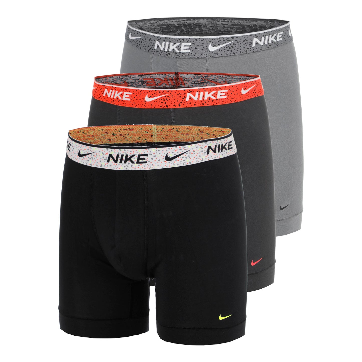 Nike Essential Cotton Stretch Boxer Brief Boxer - Confezione da 3 Uomini-nero, antracite