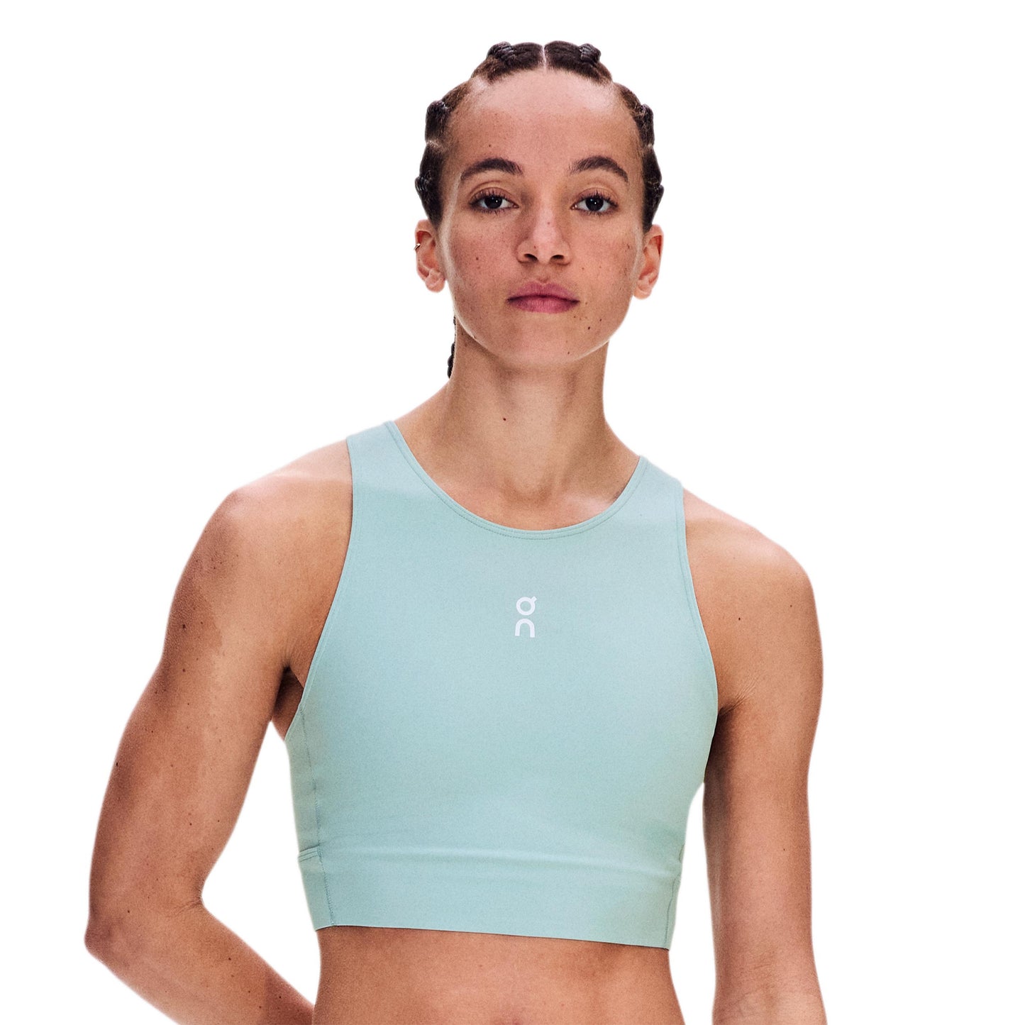On Court Crop Canottiera Donna - grigio-blu