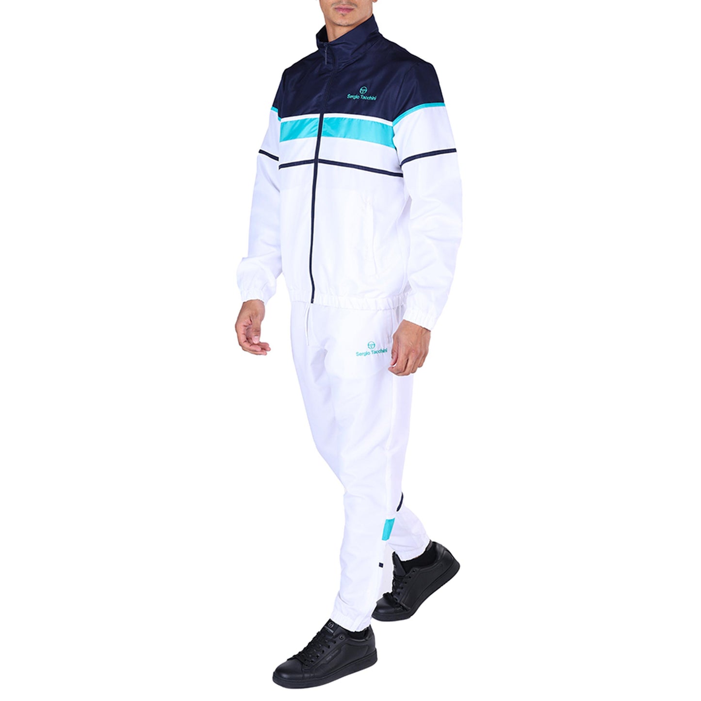 Sergio Tacchini Scorpione Trainingsanzug Herren - weiß, dunkelblau