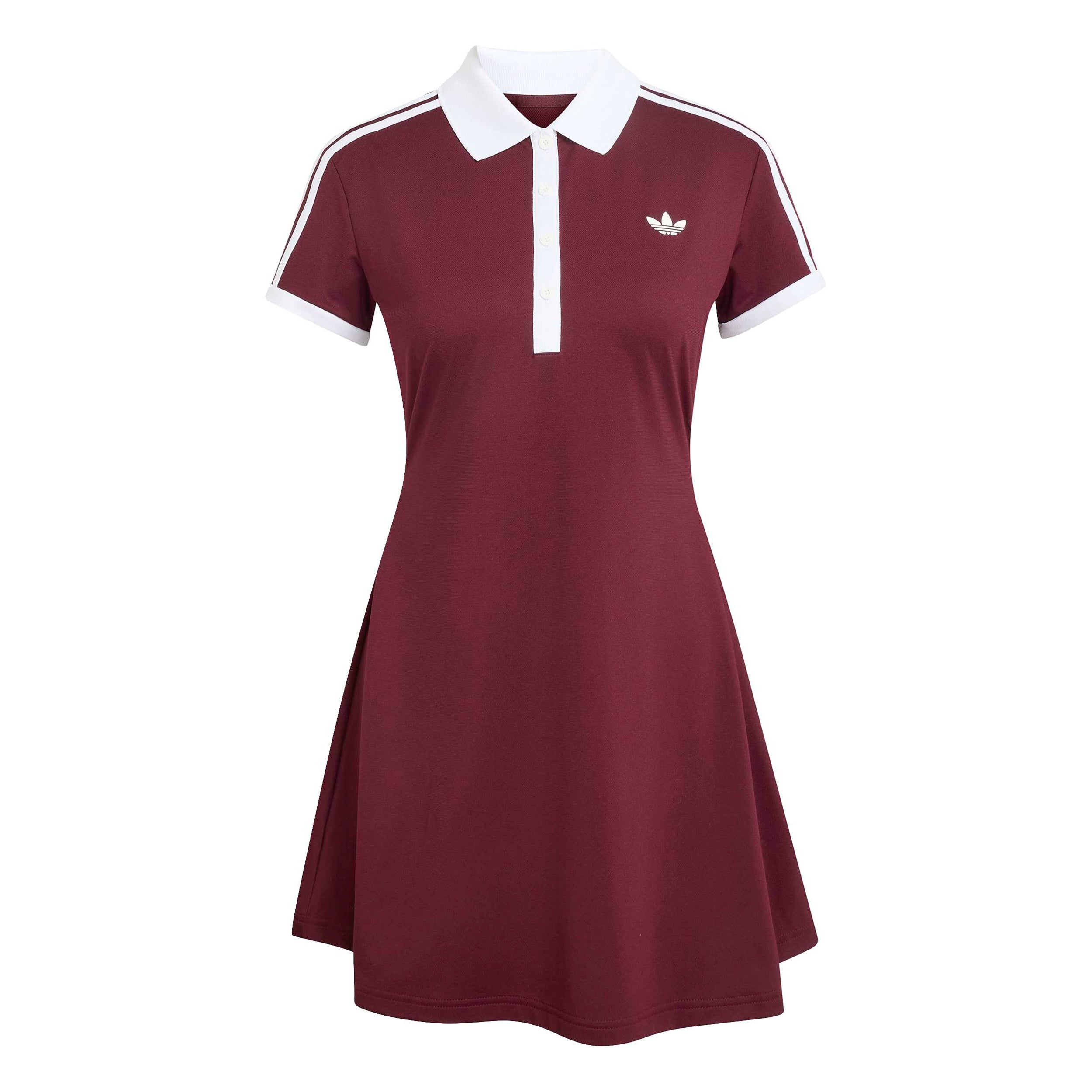 adidas Classics Robe Femmes - rouge vin, blanc
