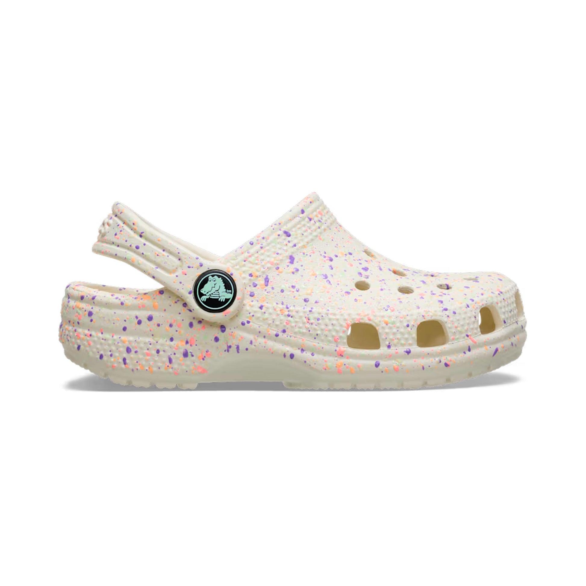 Crocs Classic Paint Splatter Badelatschen Kinder - beige, mehrfarbig