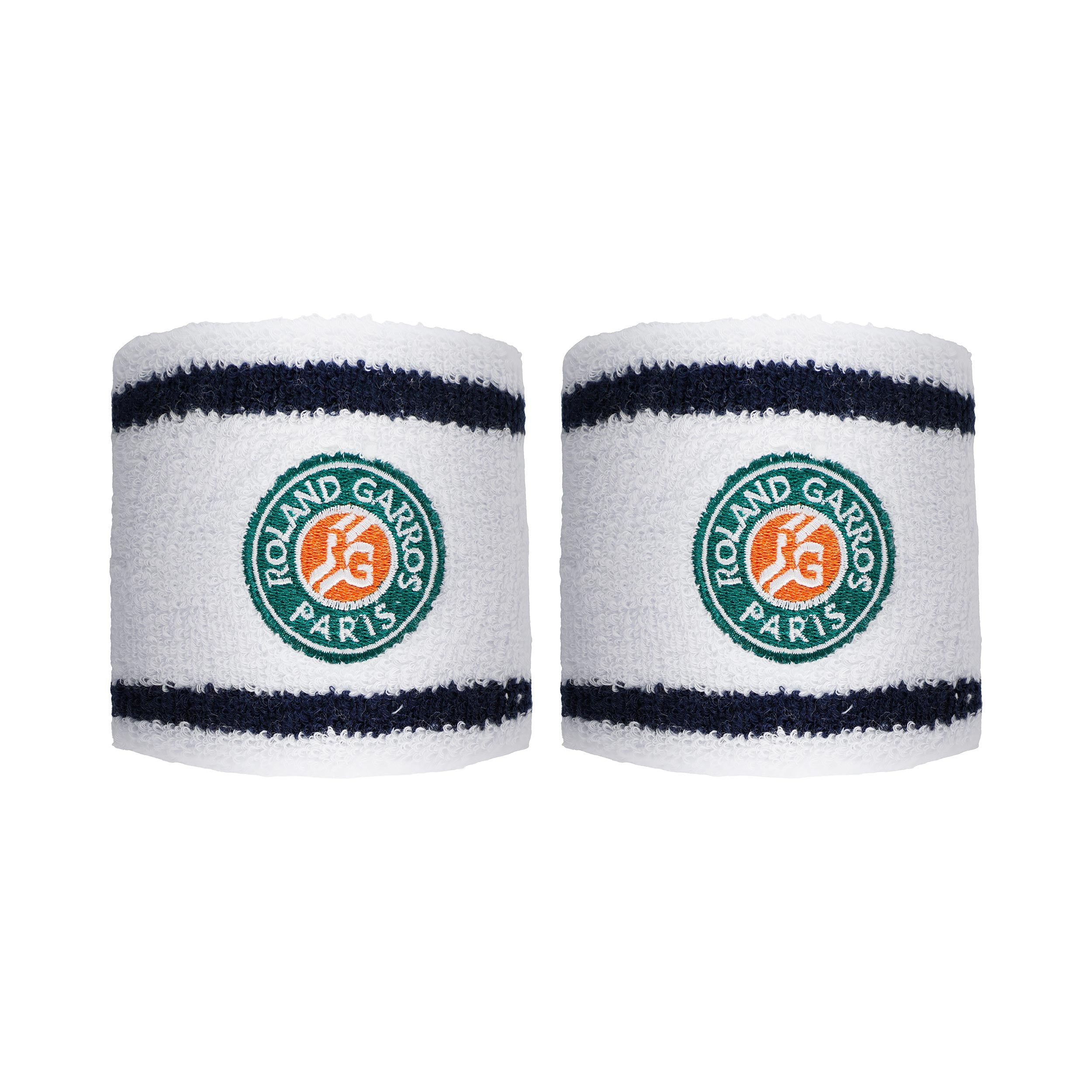 Roland Garros Schweißband 2er Pack Herren - weiß