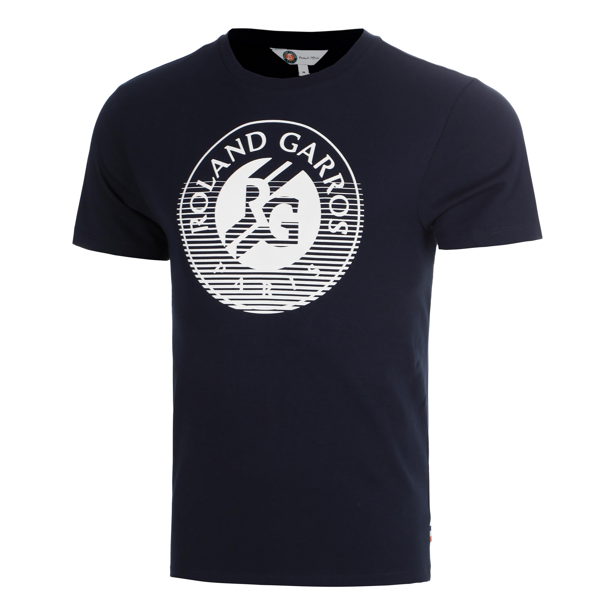 Roland Garros Big Logo Maglietta Uomini - blu scuro