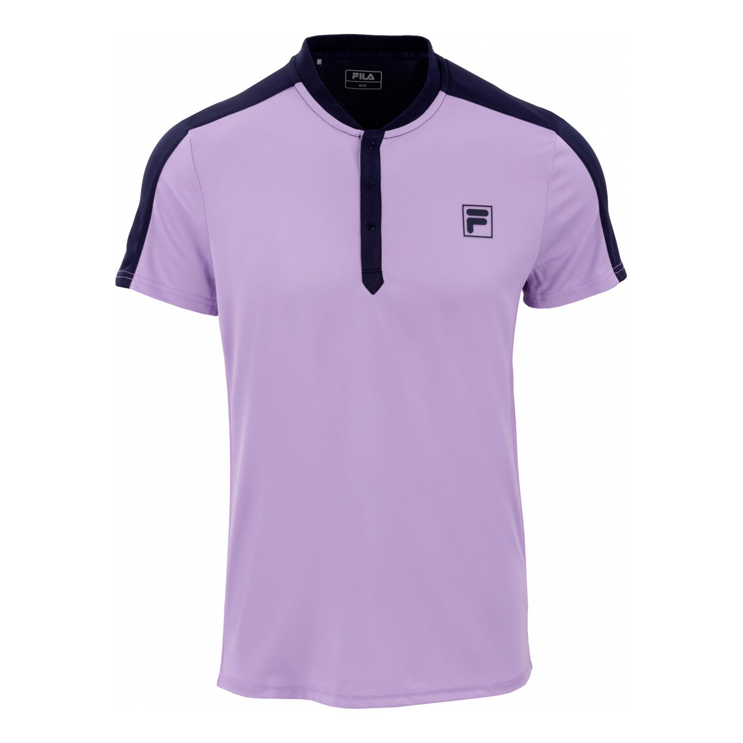 Fila Henley Taavi Maglietta Uomini - lilla, blu scuro