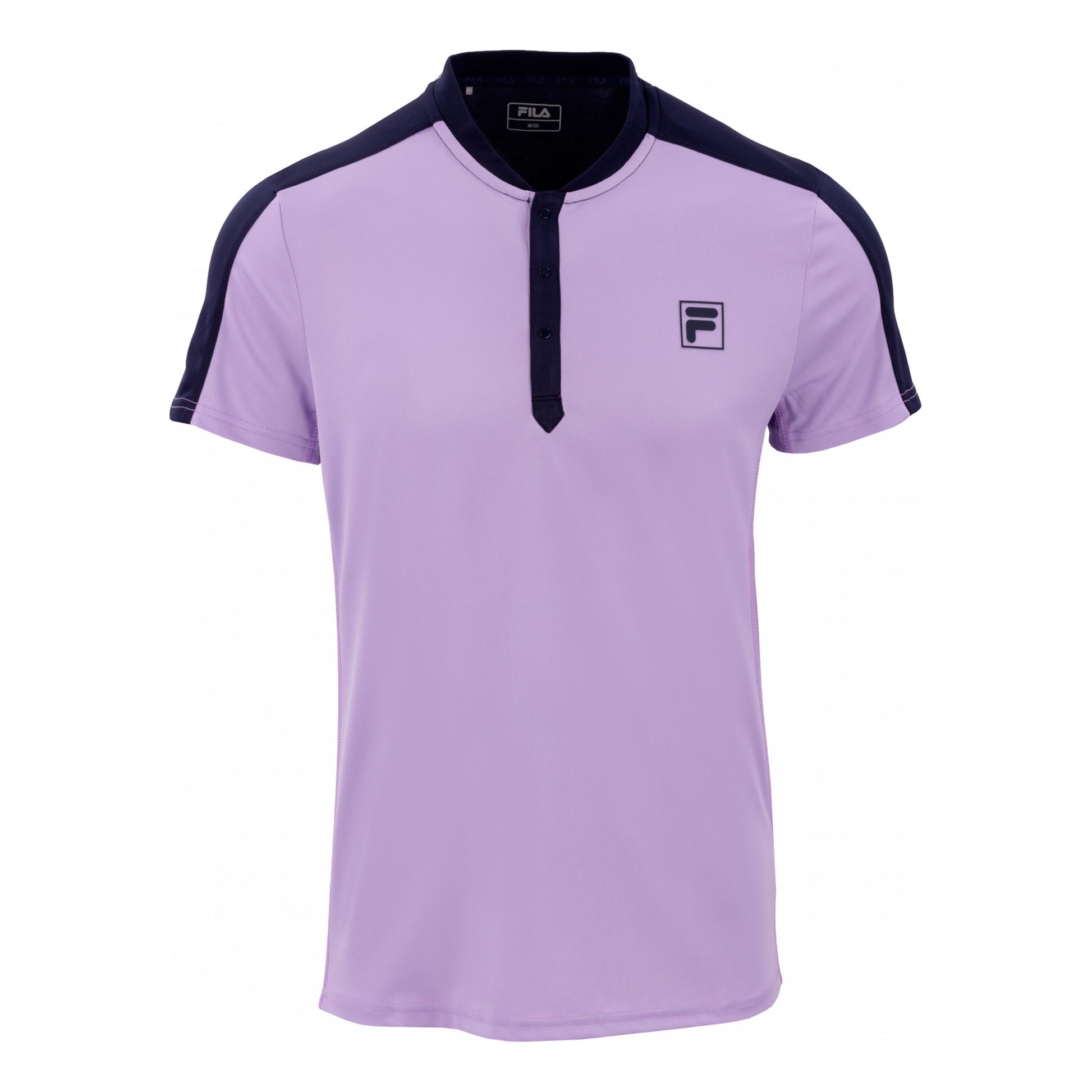 Fila Henley Taavi Maglietta Uomini - lilla, blu scuro