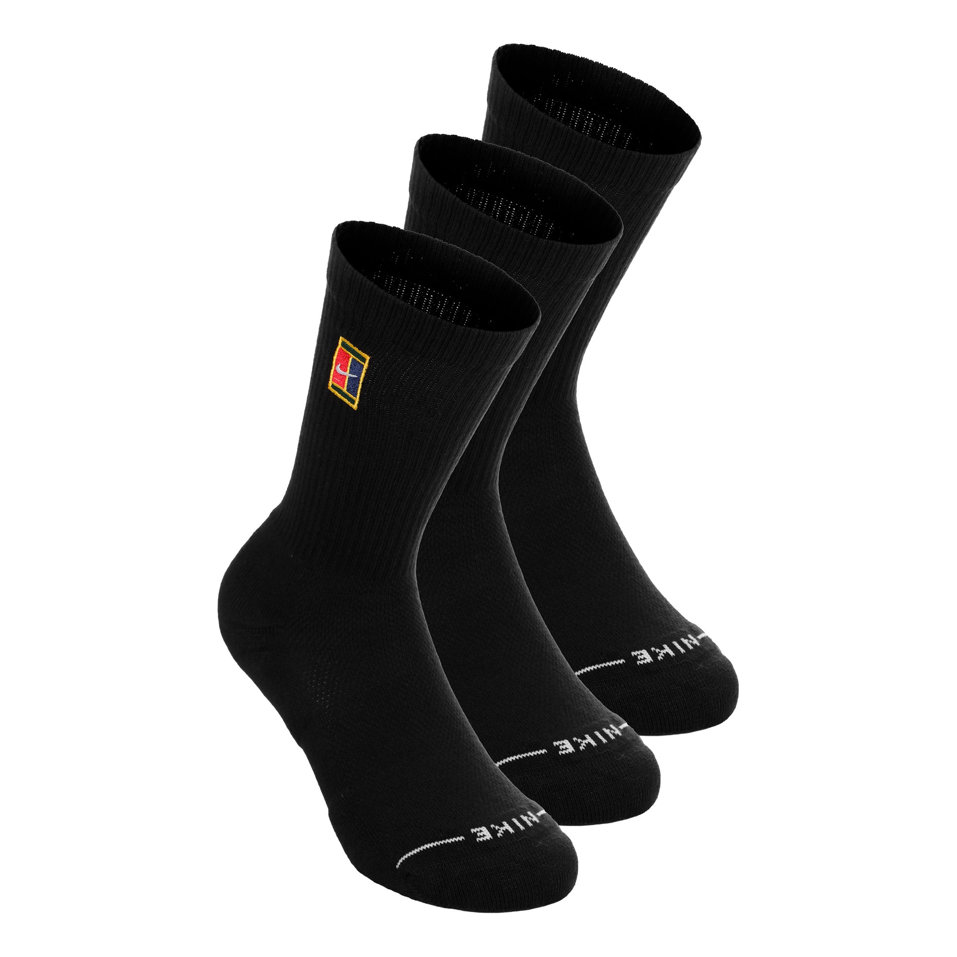 Nike Crew Chaussettes de tennis Pack de 3 Unisex - noir