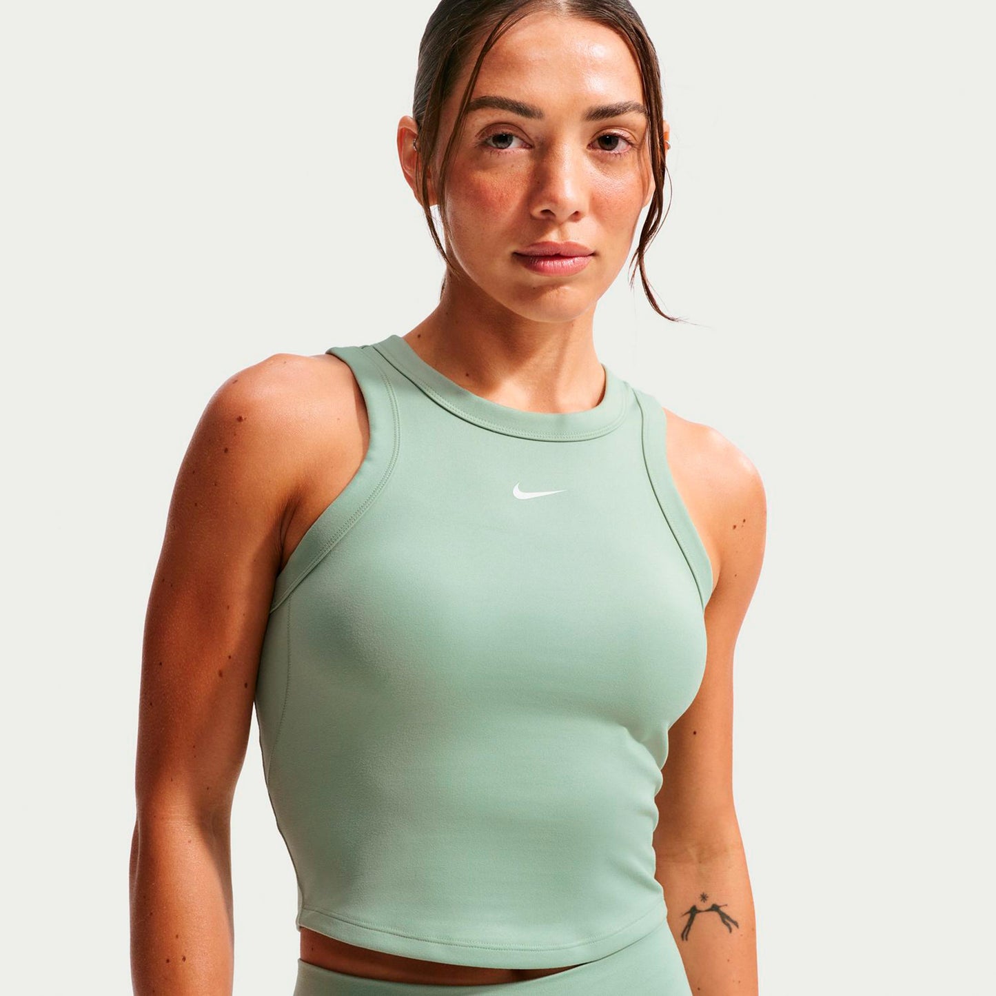 Nike One Fitted Dri-Fit Crop Canottiera Donna - salvia