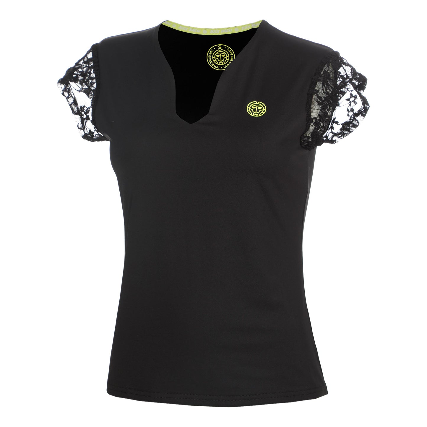 BIDI BADU Night Flash V-Neck Maglietta Donna - nero