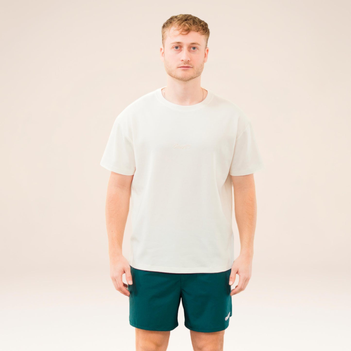 COURT7 AD-IN Basic 2.0 T-shirt Unisex - blanc cassé