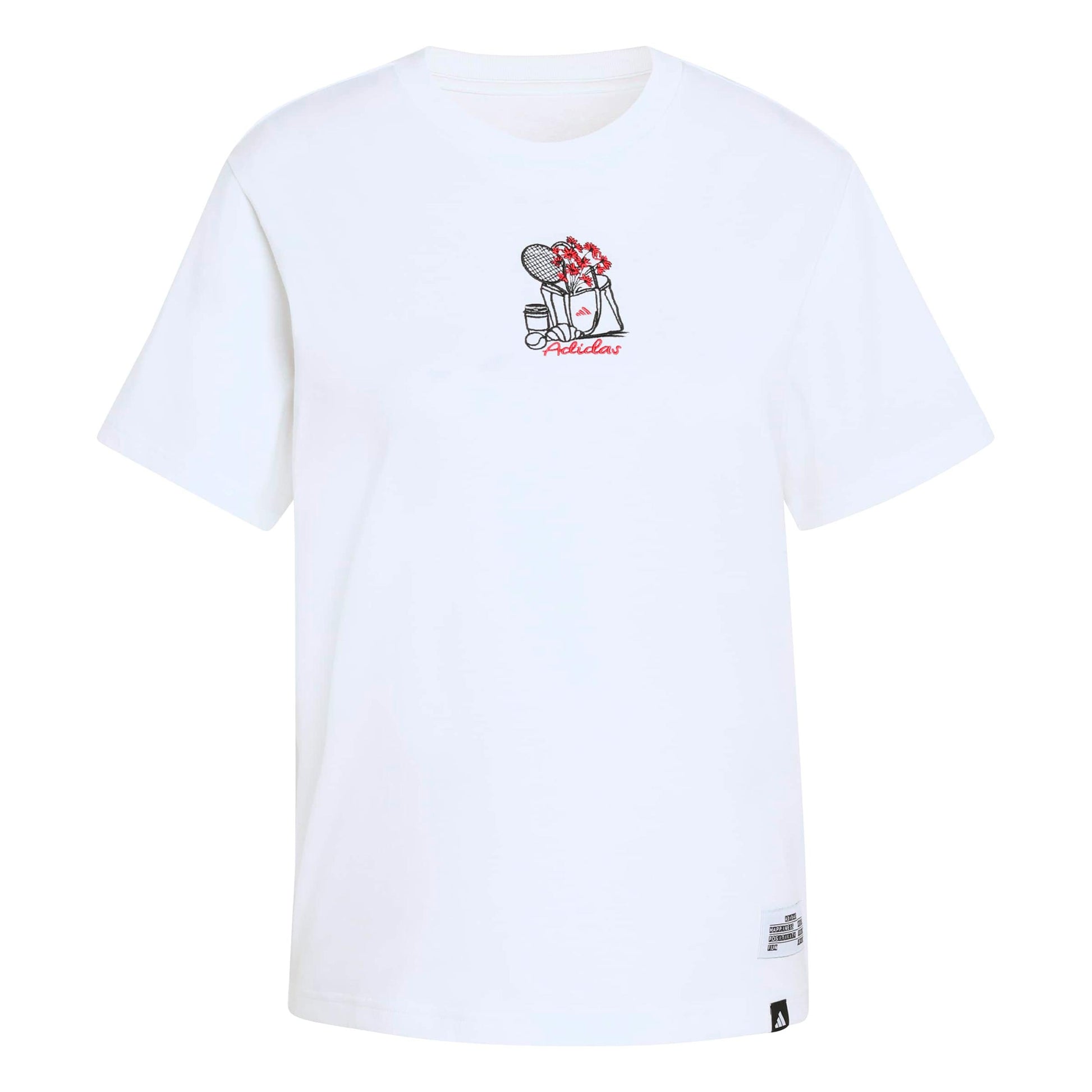 adidas MINI Embroidery Graphic T-Shirt Damen - weiß, mehrfarbig