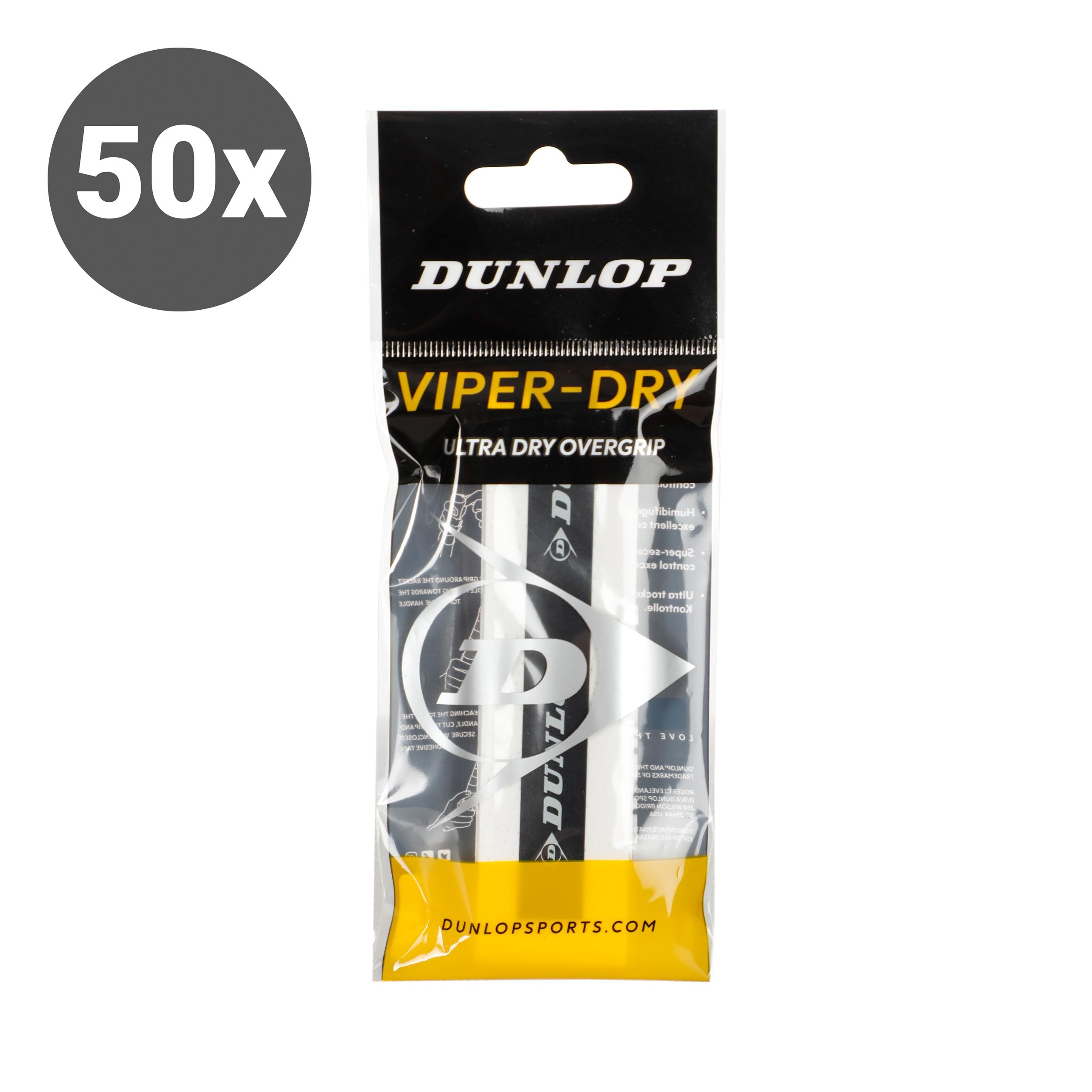 Dunlop Viperdry 50er Pack - weiß